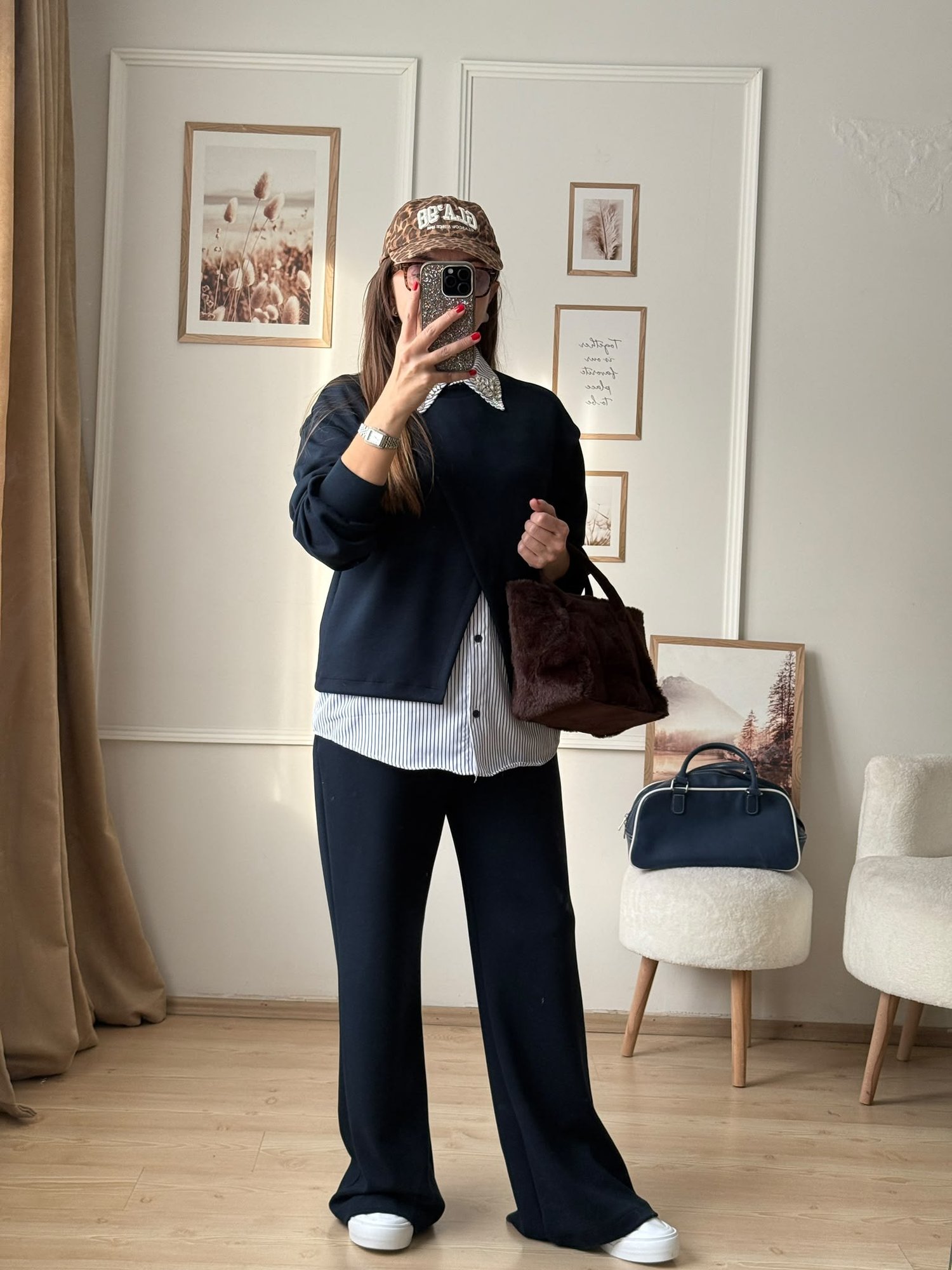 Taş ve Poplin Detaylı Modal Takım