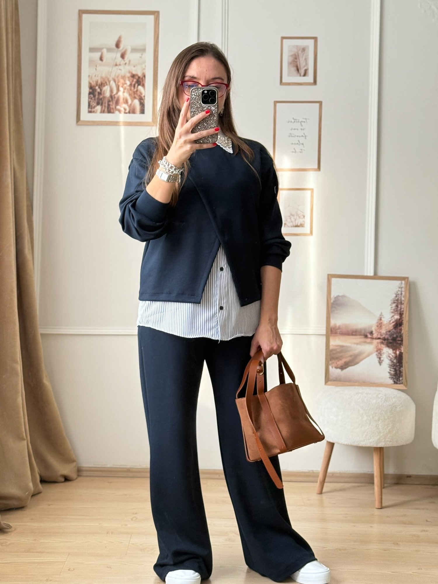 Taş ve Poplin Detaylı Modal Takım