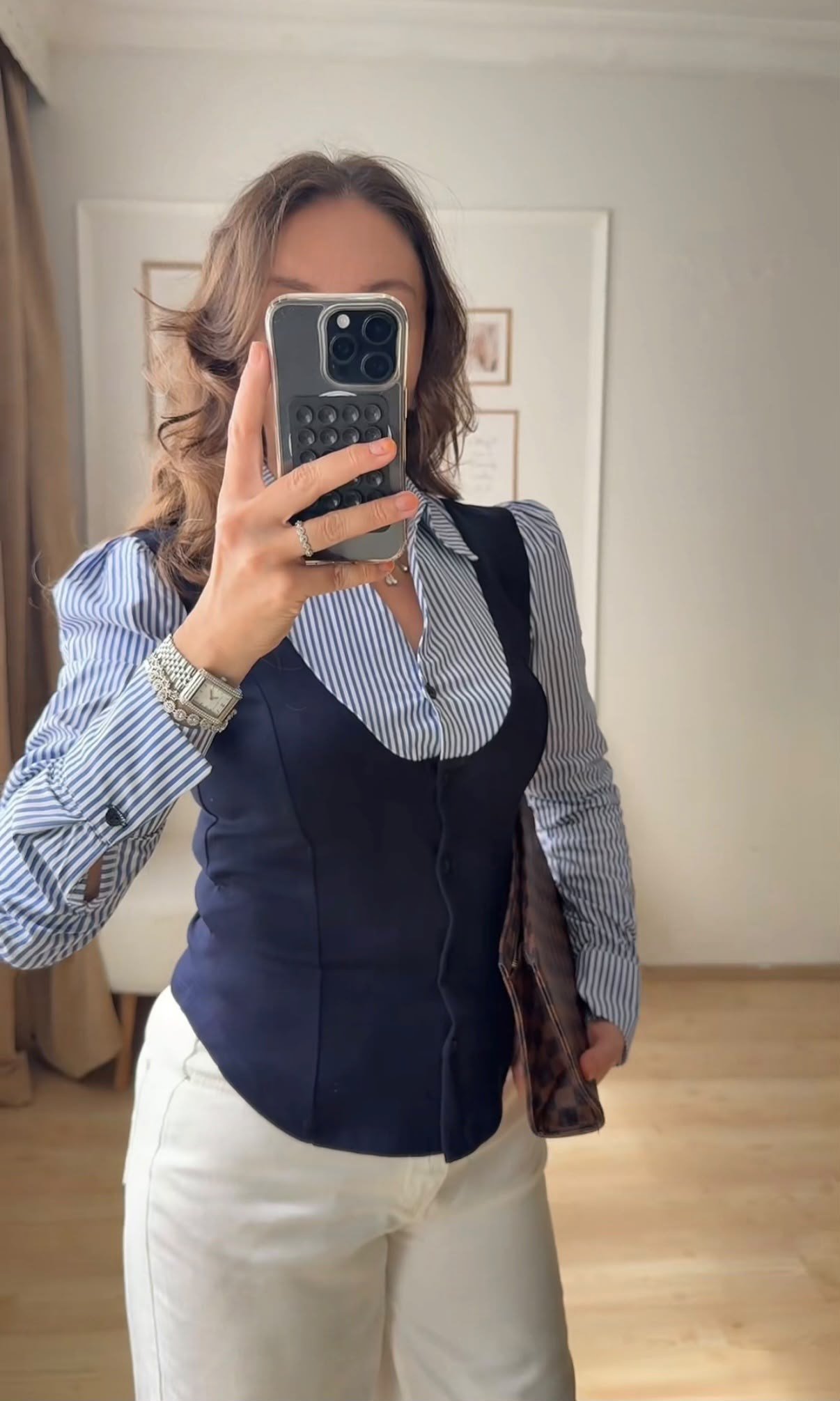 Yelek Görünümlü Gömlek  Bluz