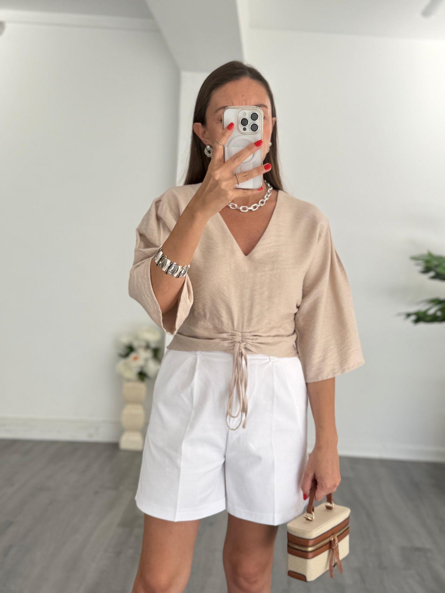 Zara Beyaz Şort
