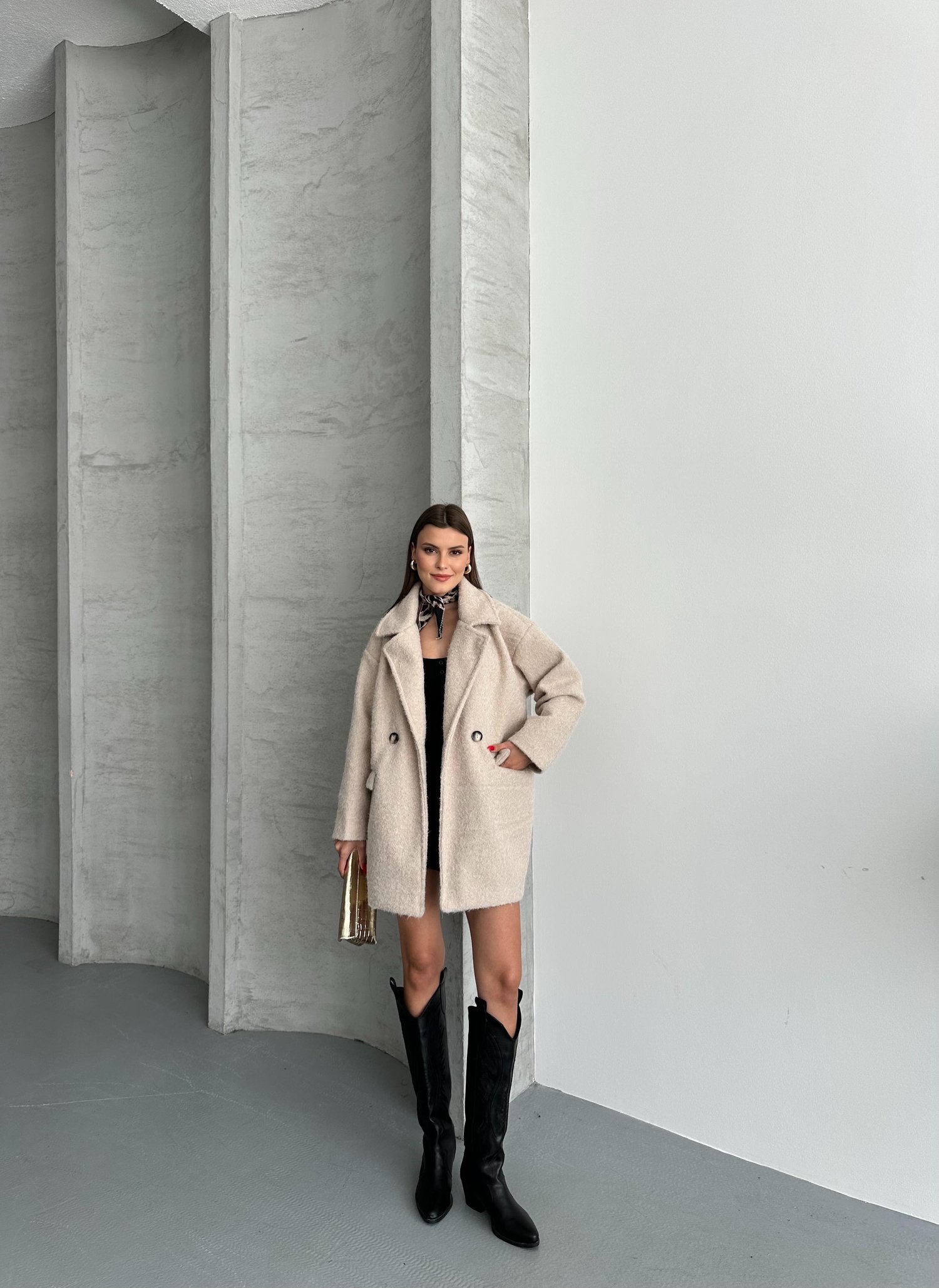 Oversize Astarli Kaban