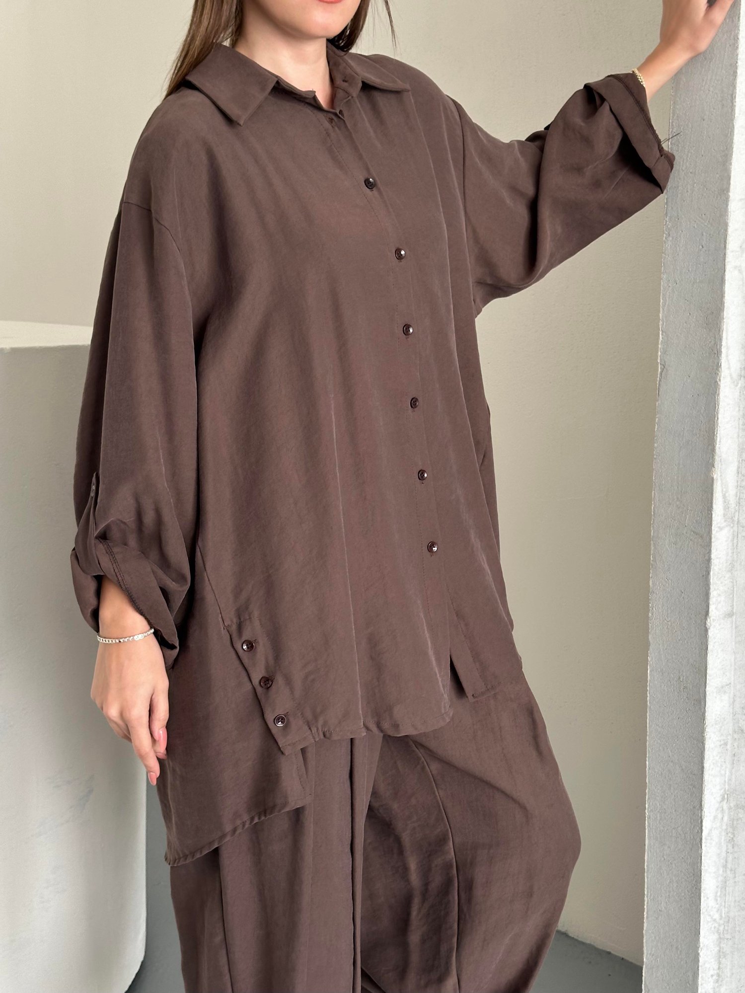 Oversize Gömlek Takım