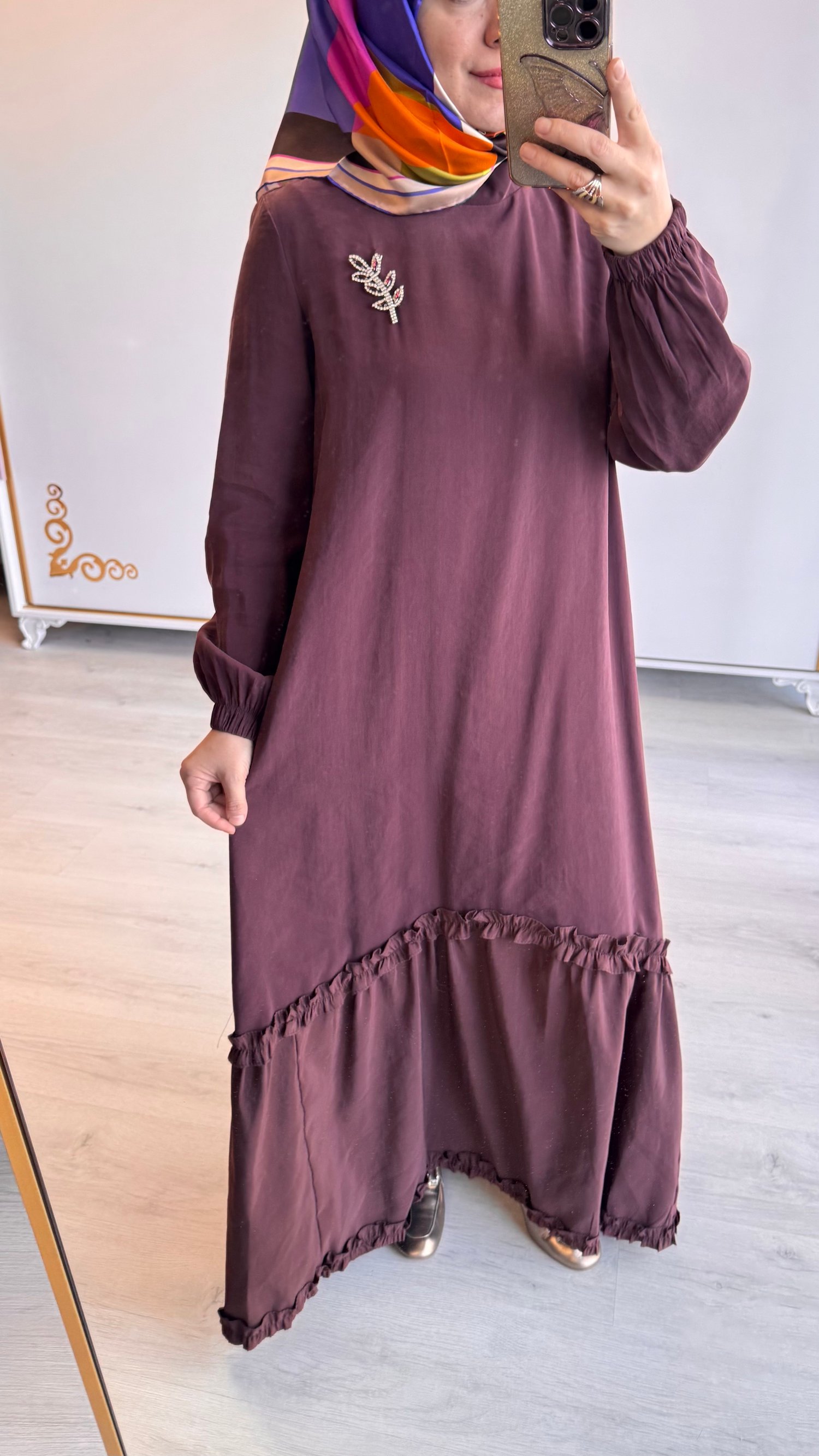 Alya Elbise Bordo