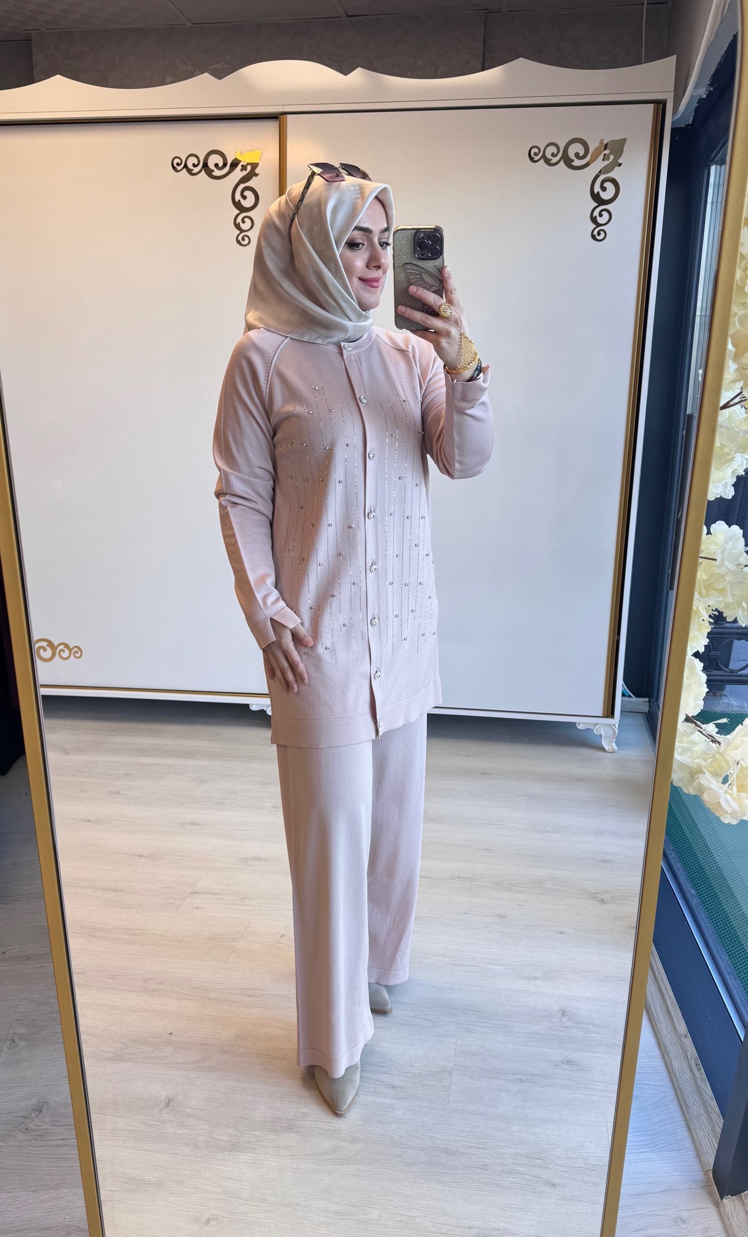 Damla Taşlı Merserize Takım