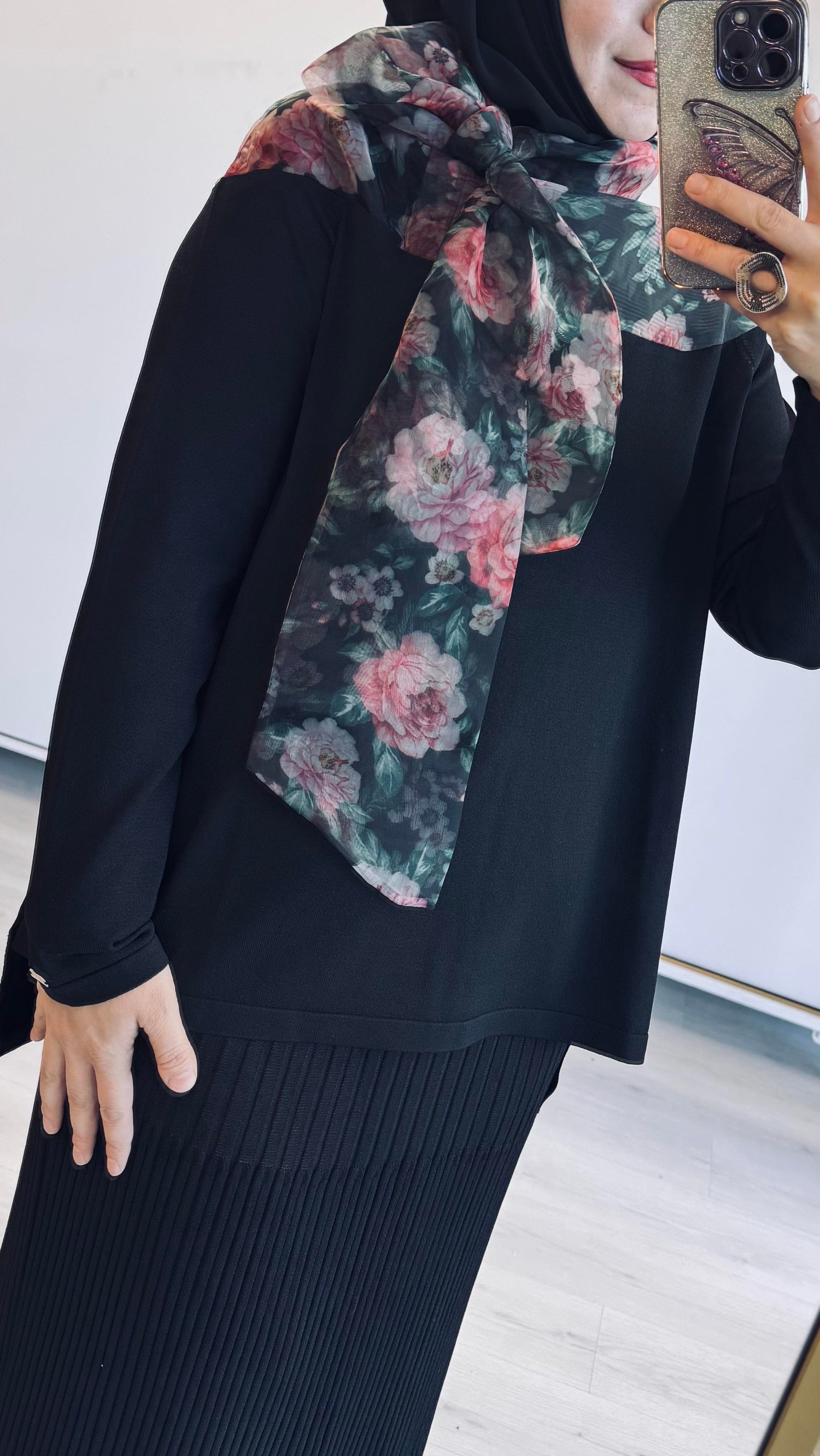 İnvee Triko Çiçekli