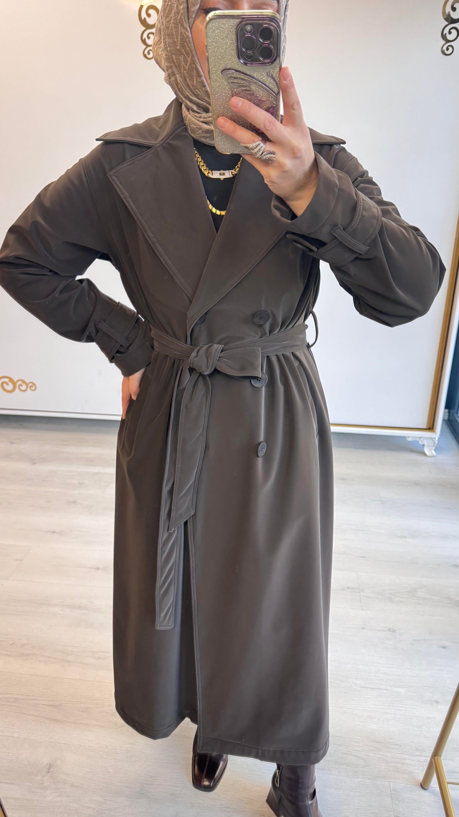 Nurcan Çetin Nubuk Trençkot