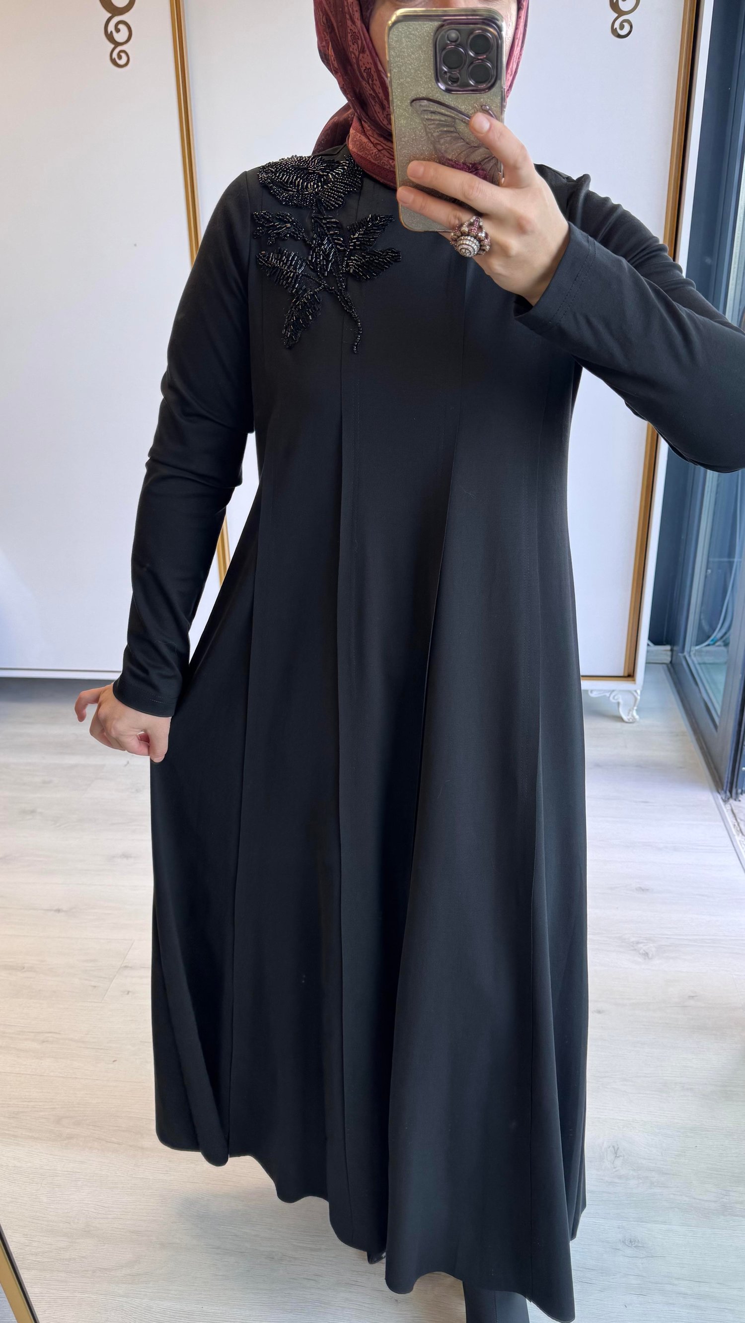 Nurcan Çetin Parçalı Elbise Siyah