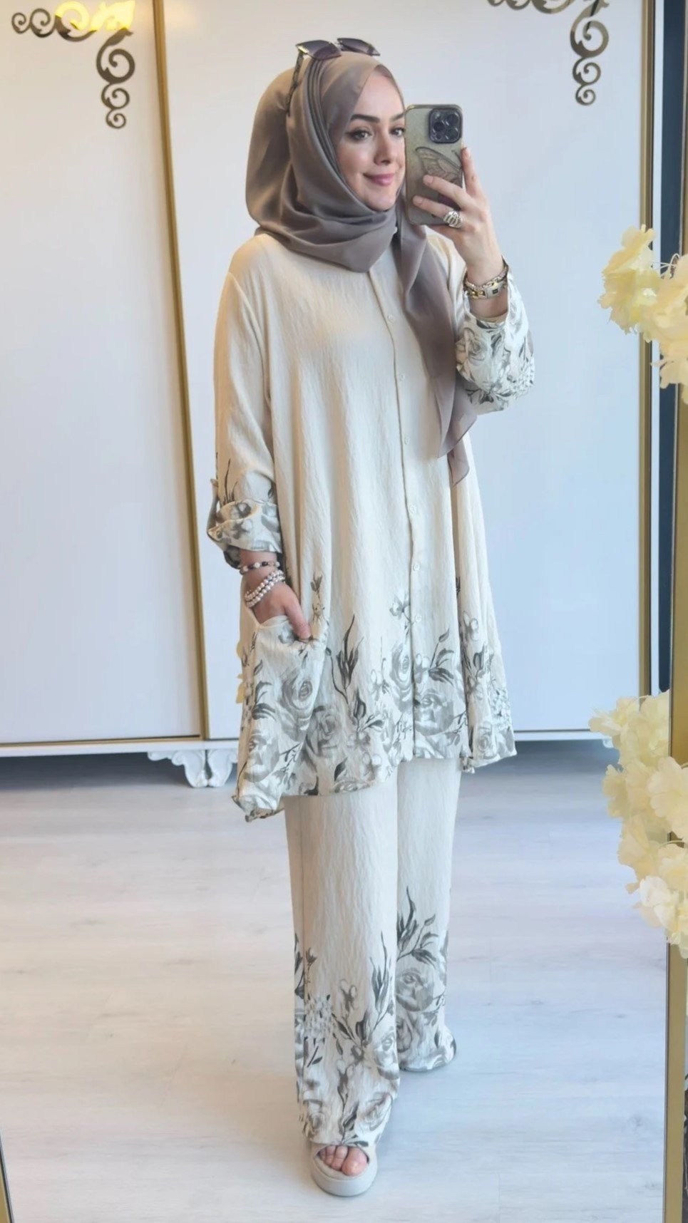 Roza Takım Krem - 1276