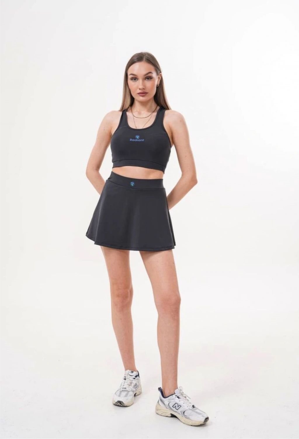Kadın Etek Tayt Crop Tenis İkili Takım