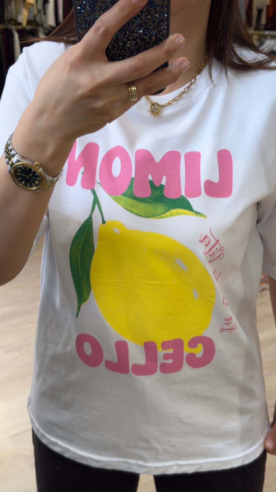 Limon Baskılı Tişört Beyaz