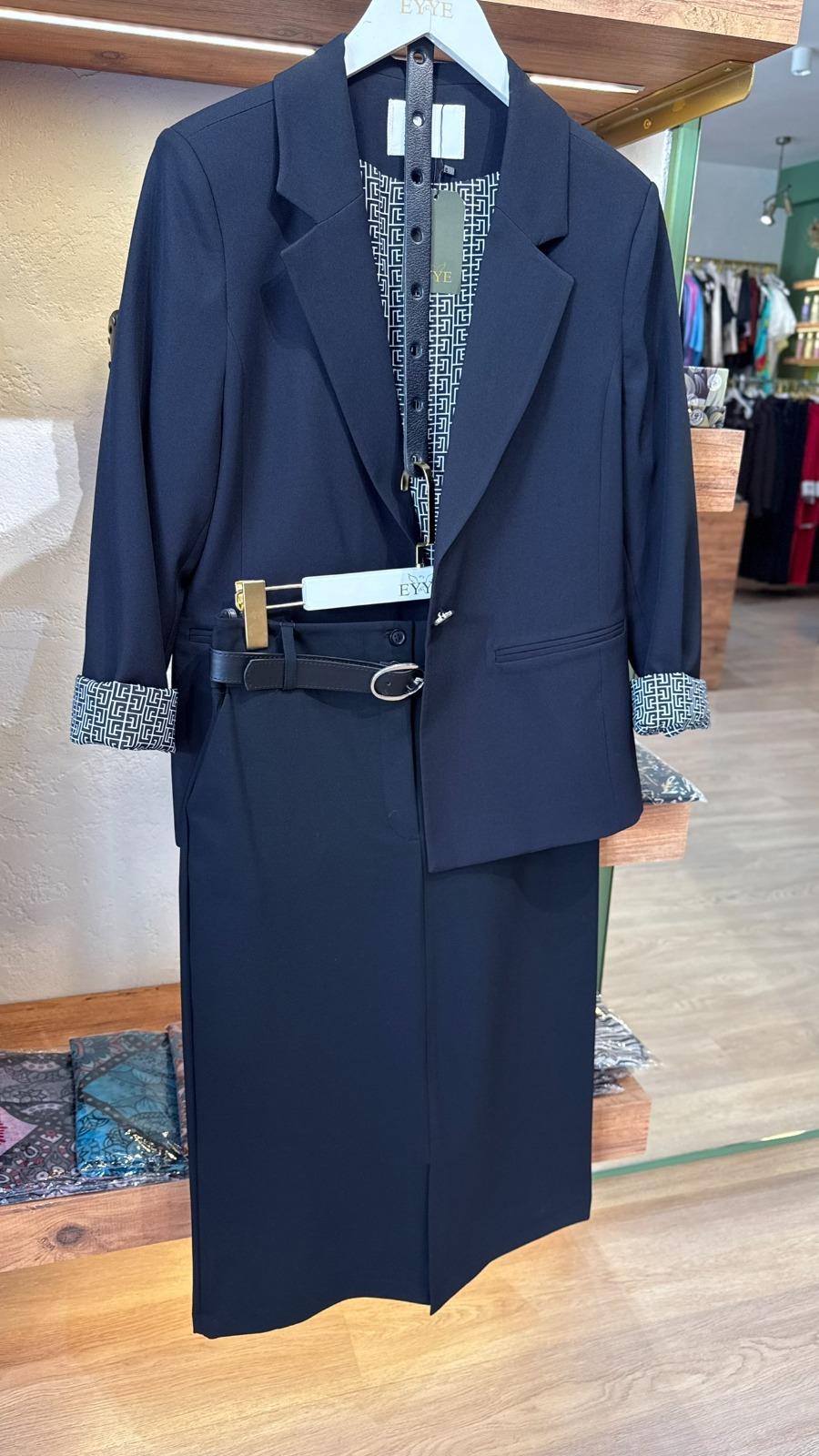 Tek Düğmeli Blazer Ceket Siyah