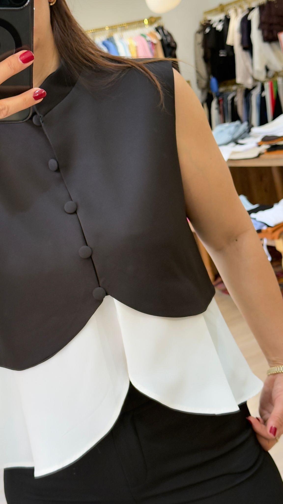 Yelek Siyah-Beyaz