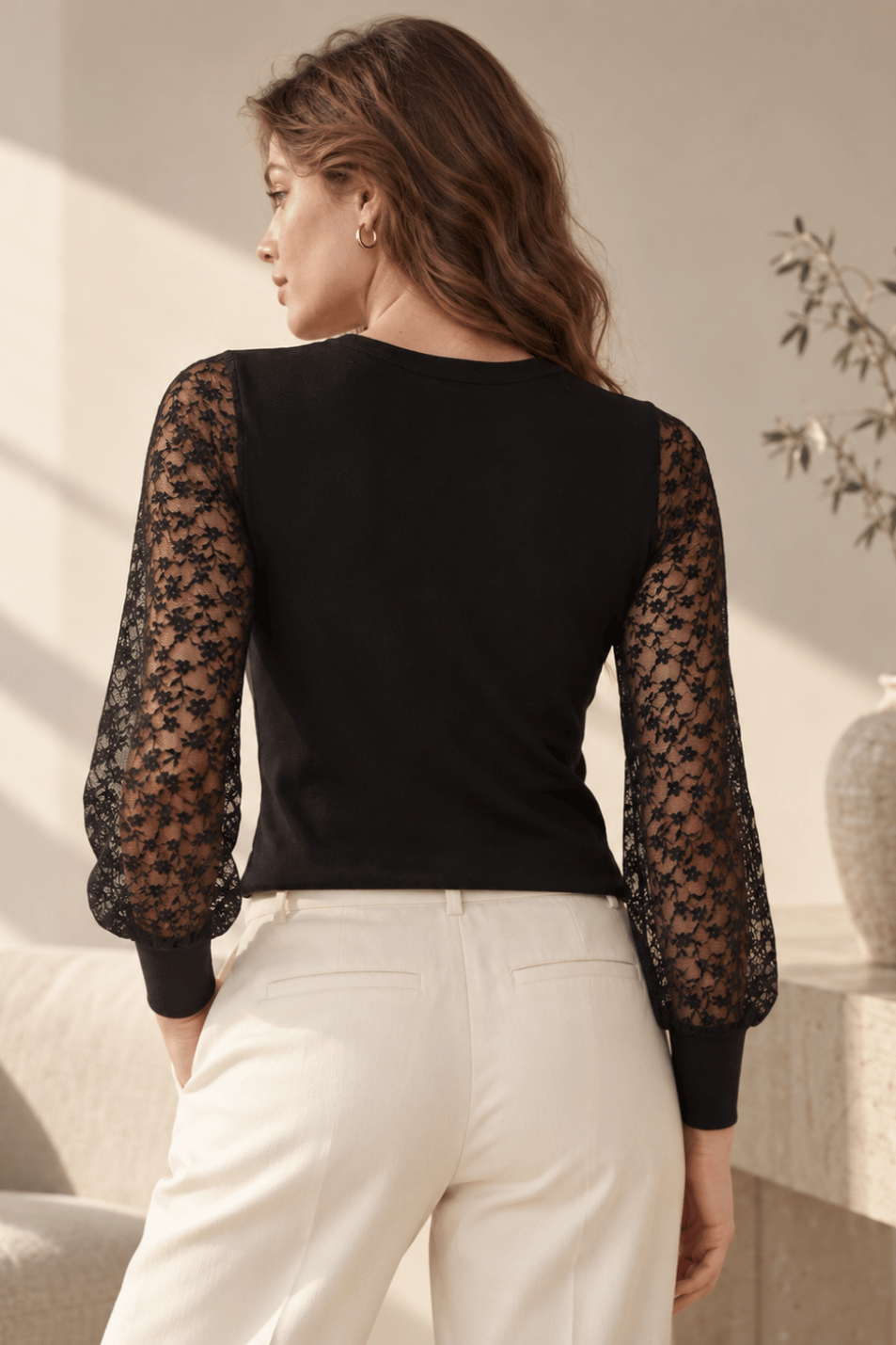 Kolları Transparan Danten Bisiklet Yaka Body