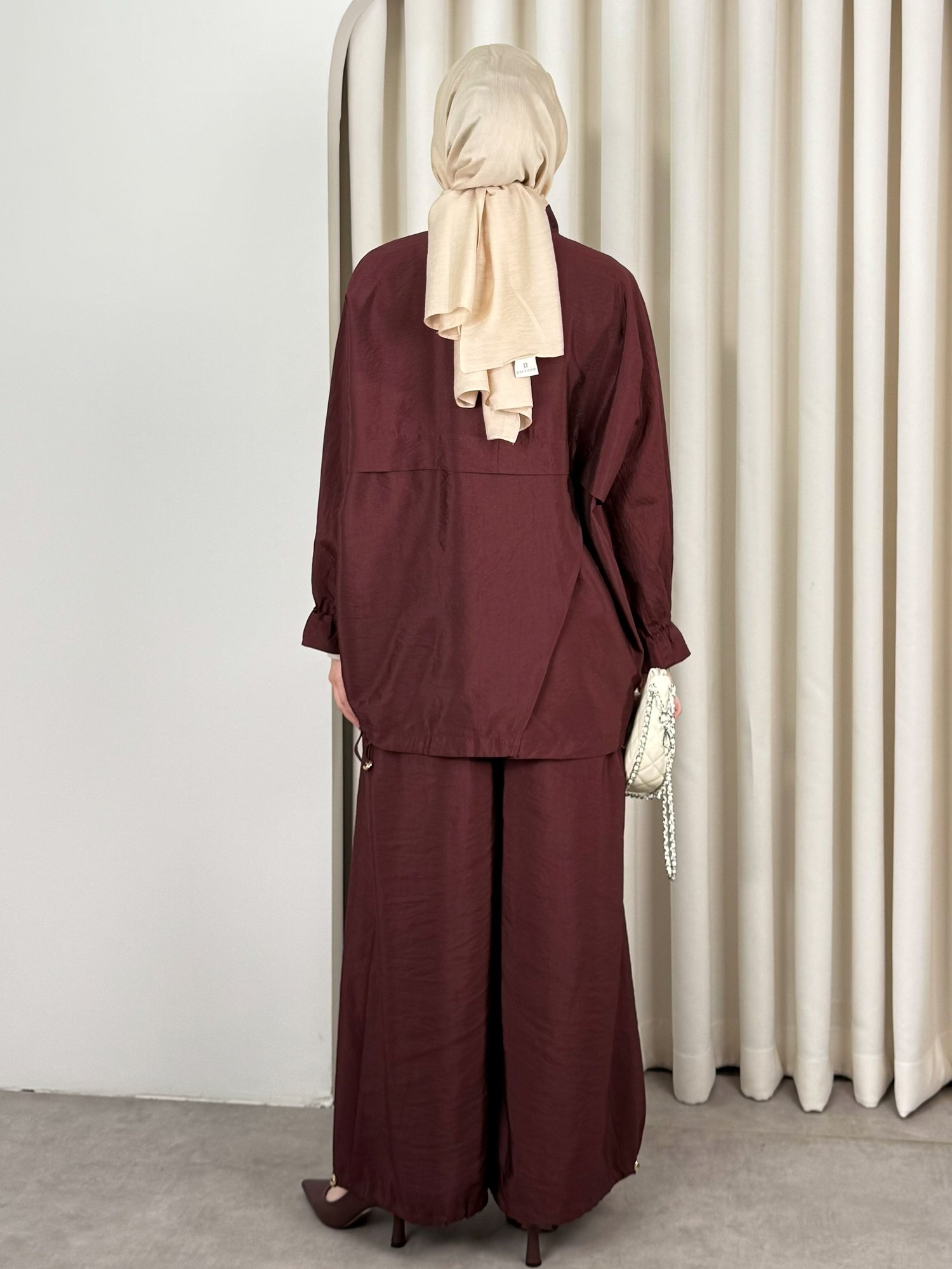 PARAŞÜT PANTOLON TAKIM BORDO