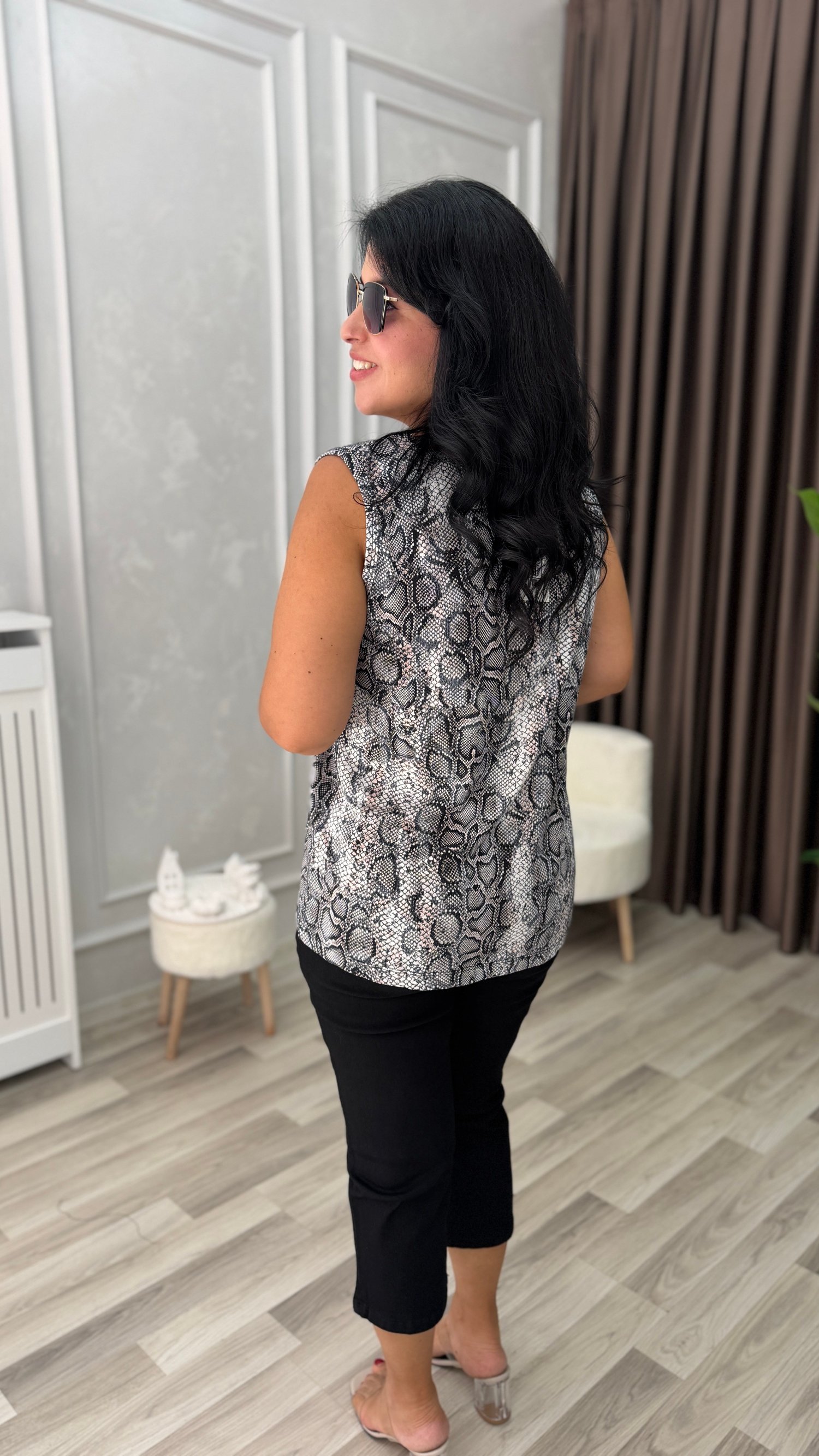 AURA PREMIUM ATLET GRİ SİYAH PARÇA DESEN