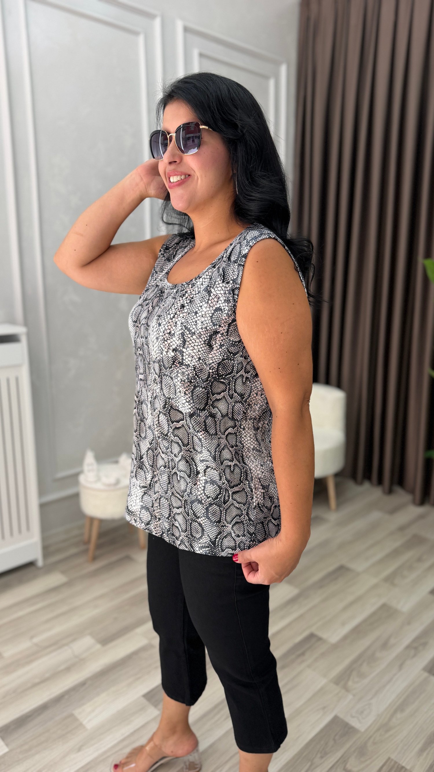 AURA PREMIUM ATLET GRİ SİYAH PARÇA DESEN