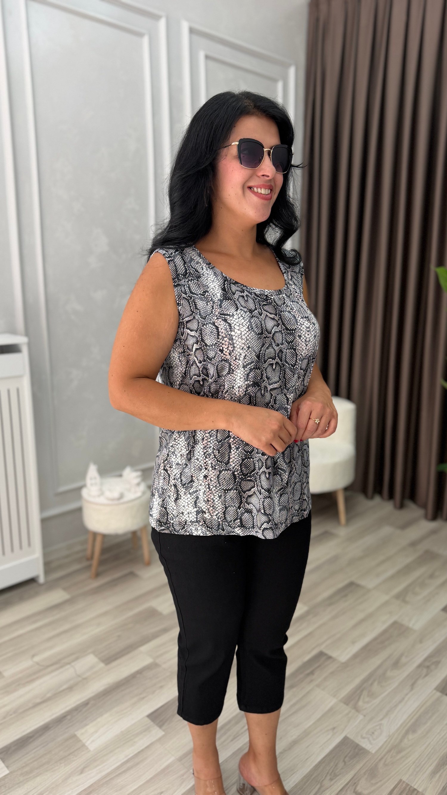 AURA PREMIUM ATLET GRİ SİYAH PARÇA DESEN
