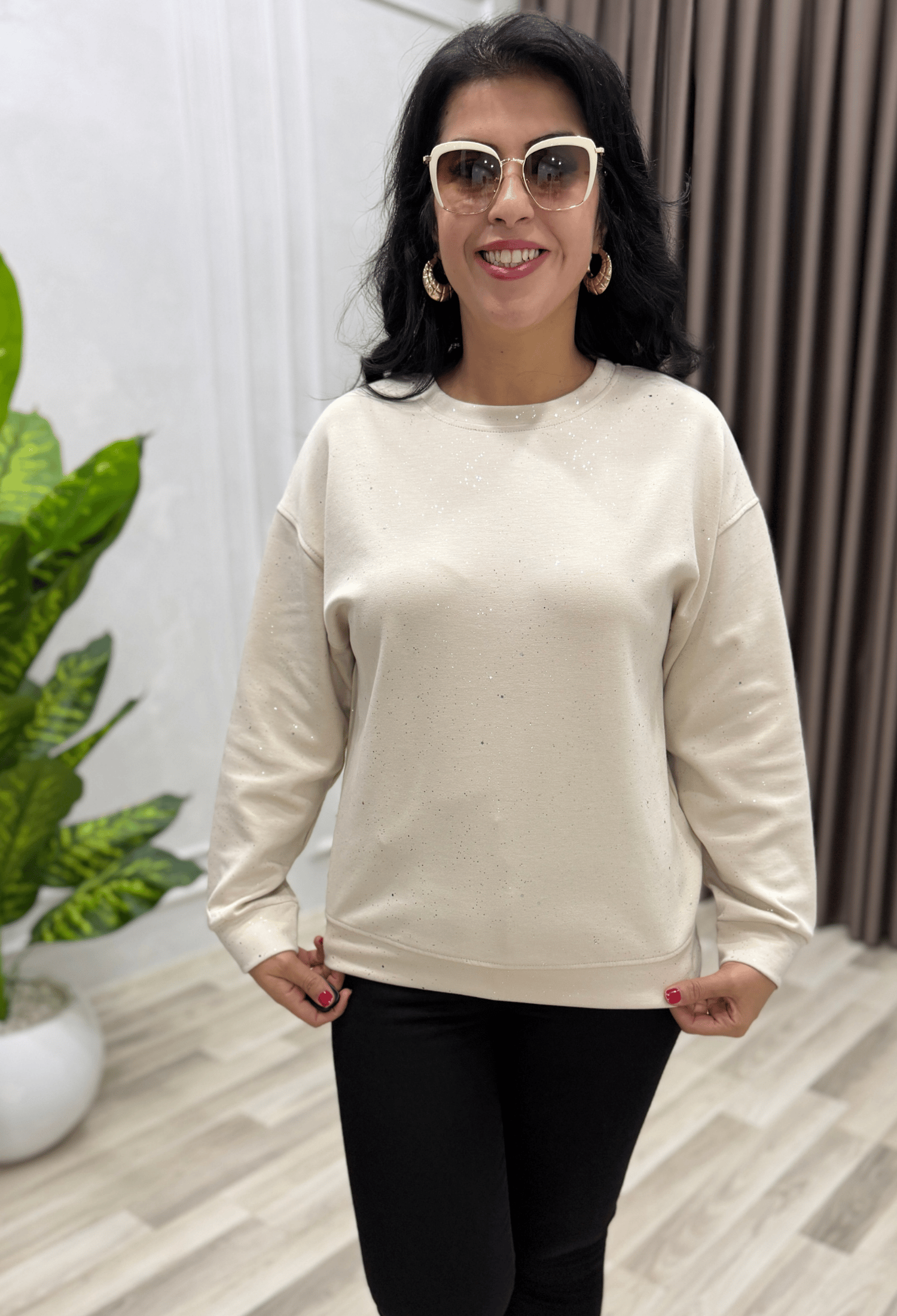 AURA SHIMMER SWEAT BEJ
