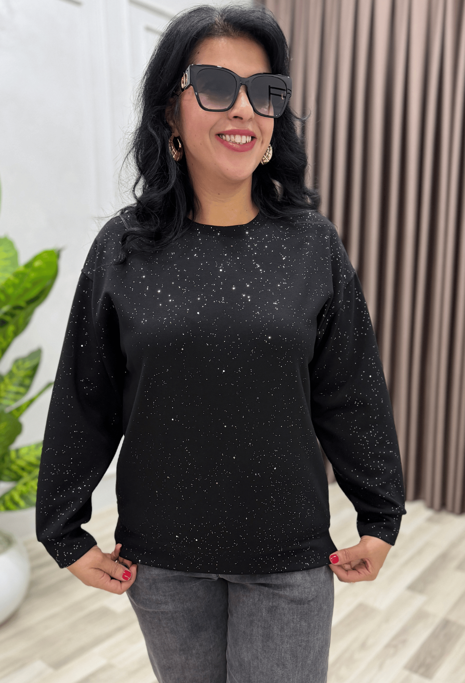 AURA SHIMMER SWEAT SİYAH