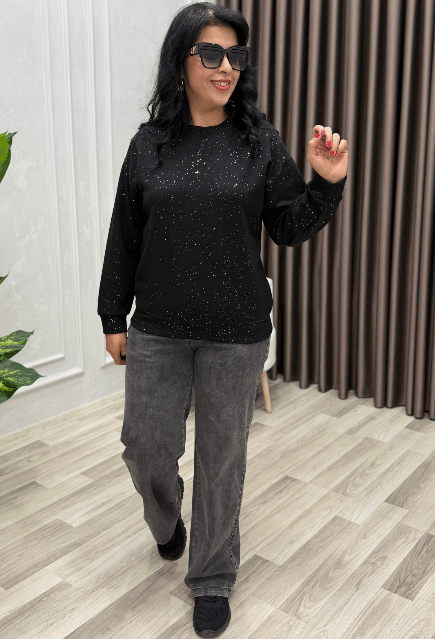 AURA SHIMMER SWEAT SİYAH