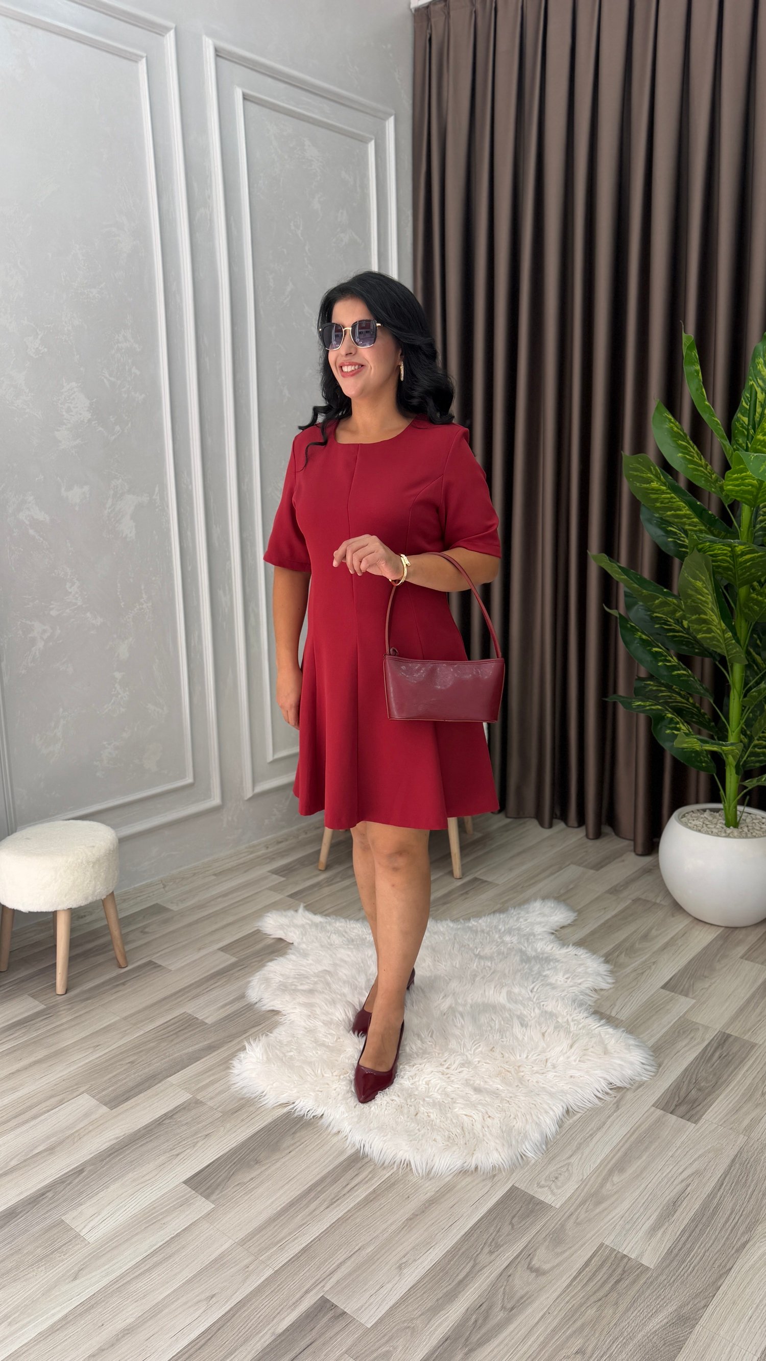 BELLA COMFORT ELBİSE BORDO
