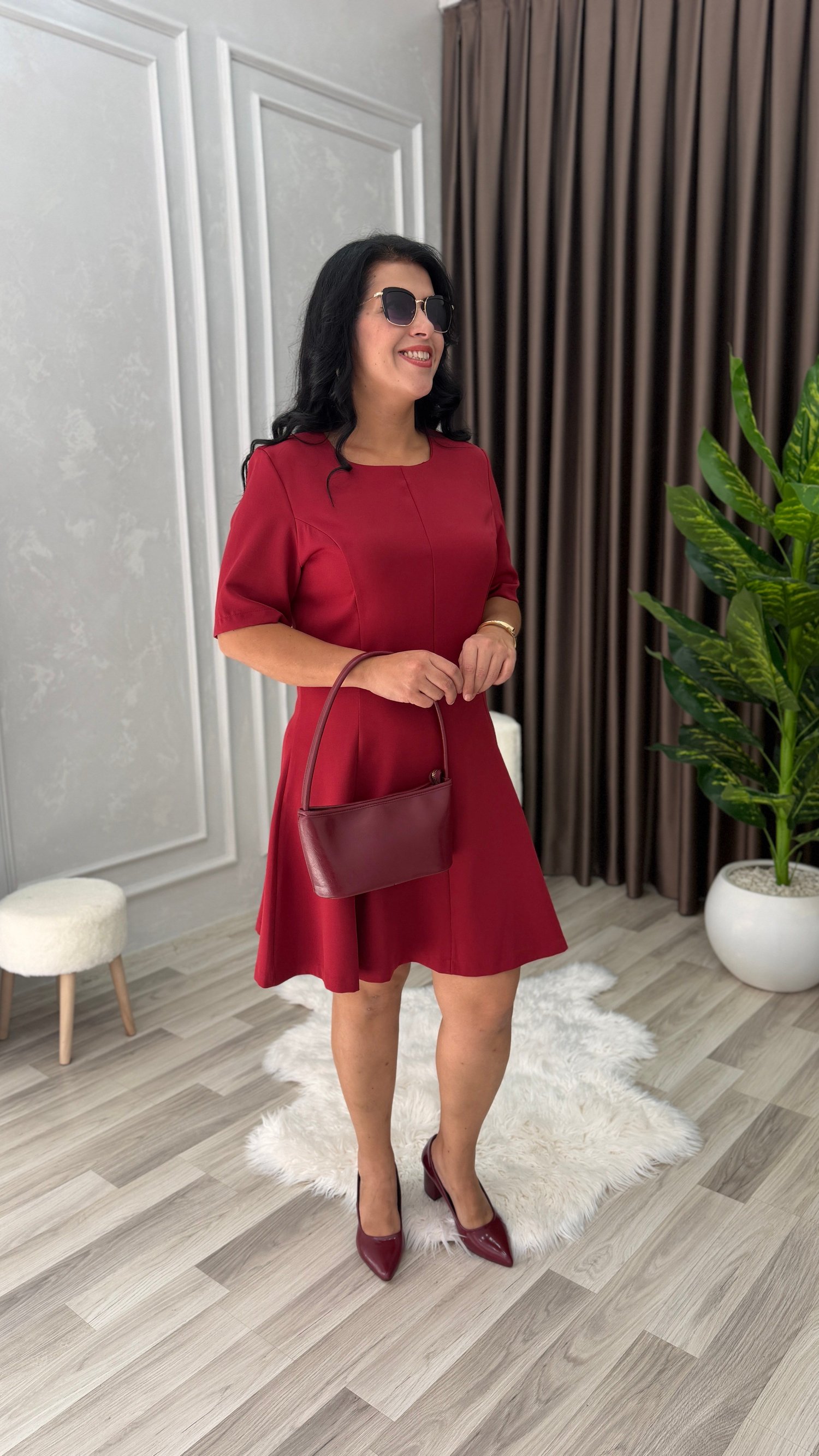 BELLA COMFORT ELBİSE BORDO