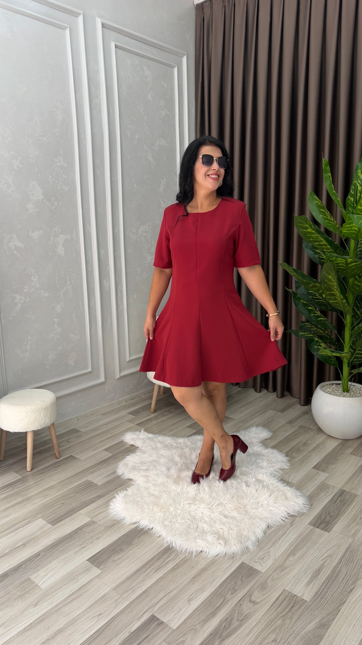 BELLA COMFORT ELBİSE BORDO
