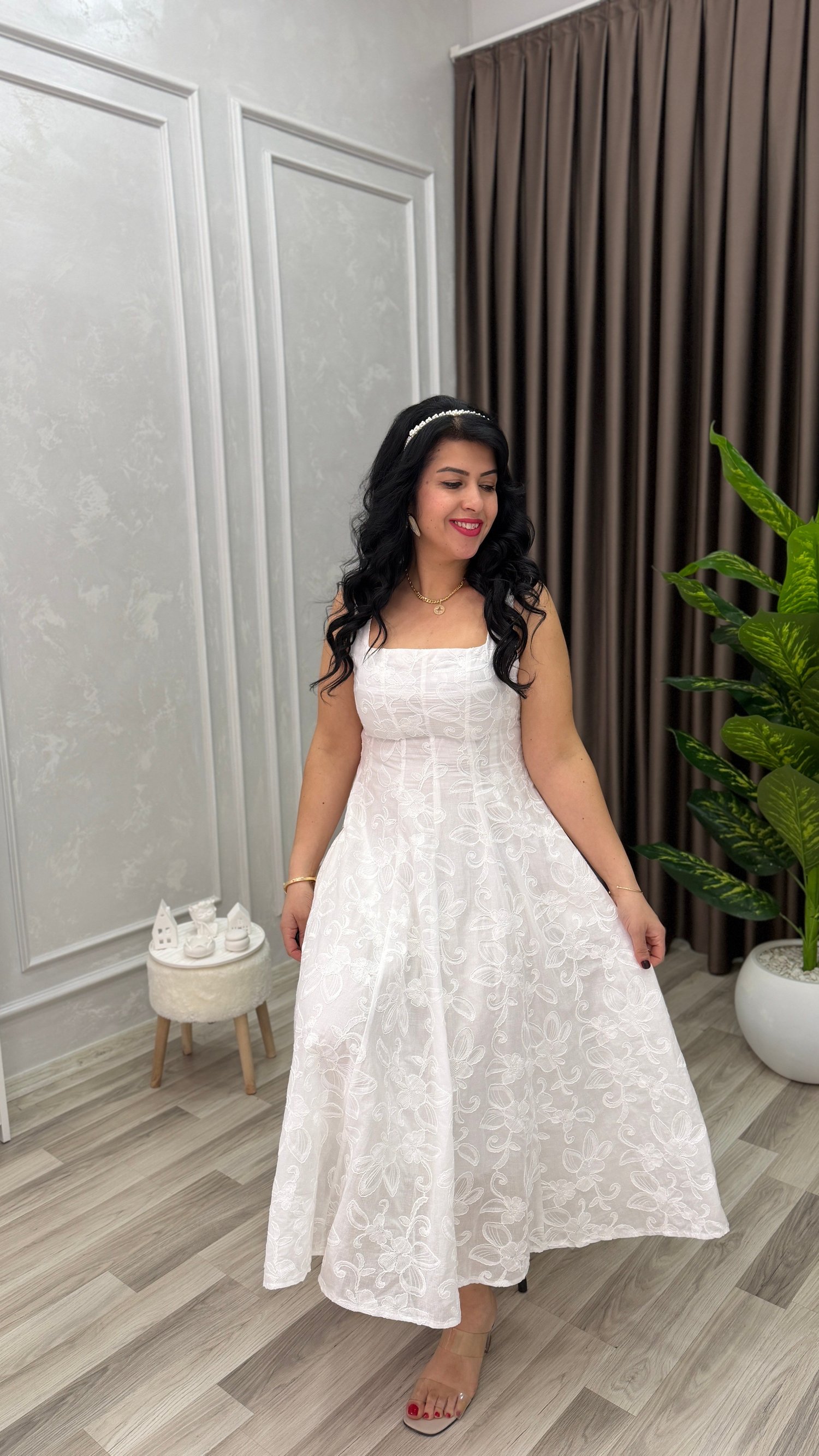ELEGANCE COMFORT ELBİSE BEYAZ