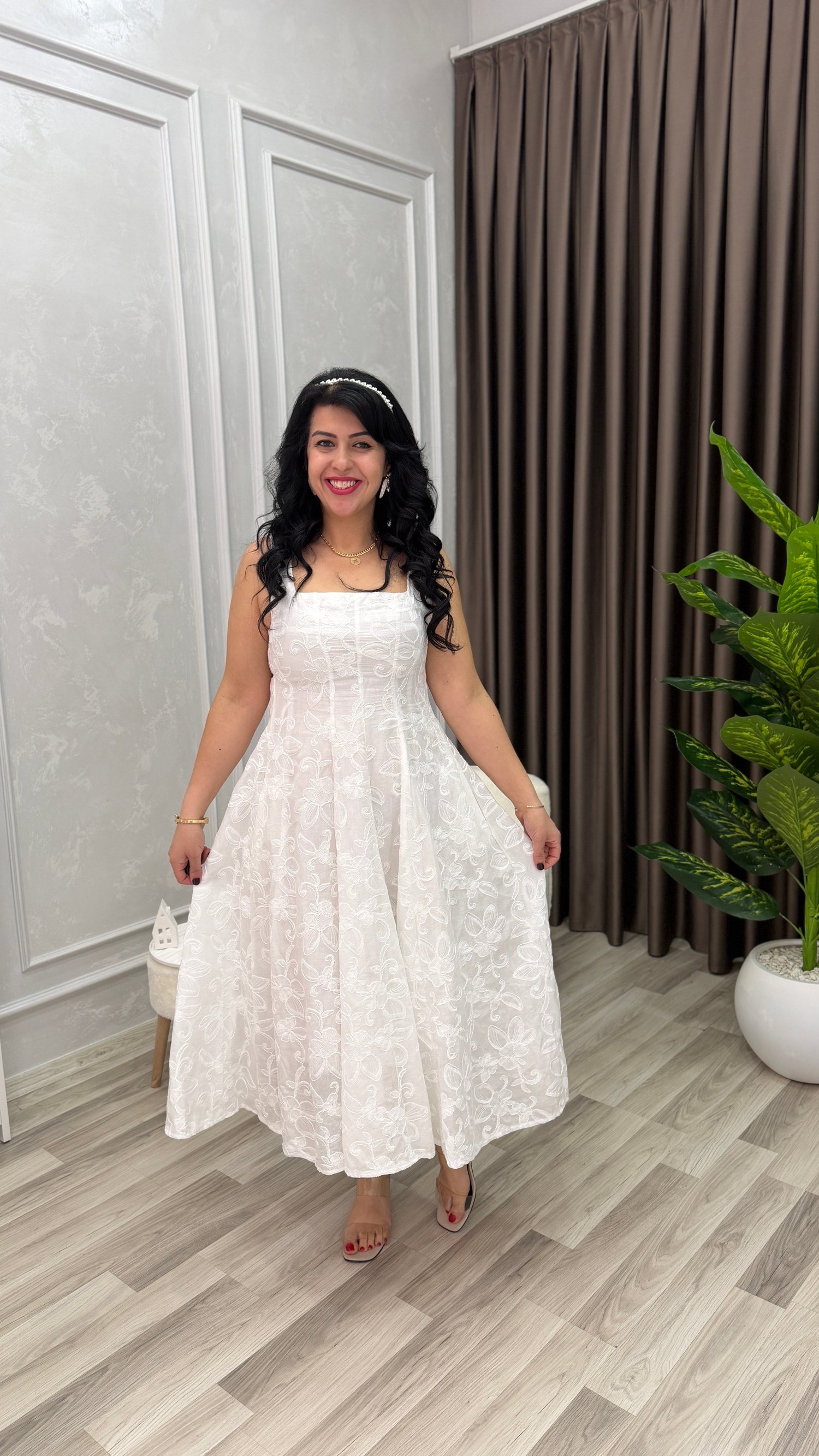 ELEGANCE COMFORT ELBİSE BEYAZ