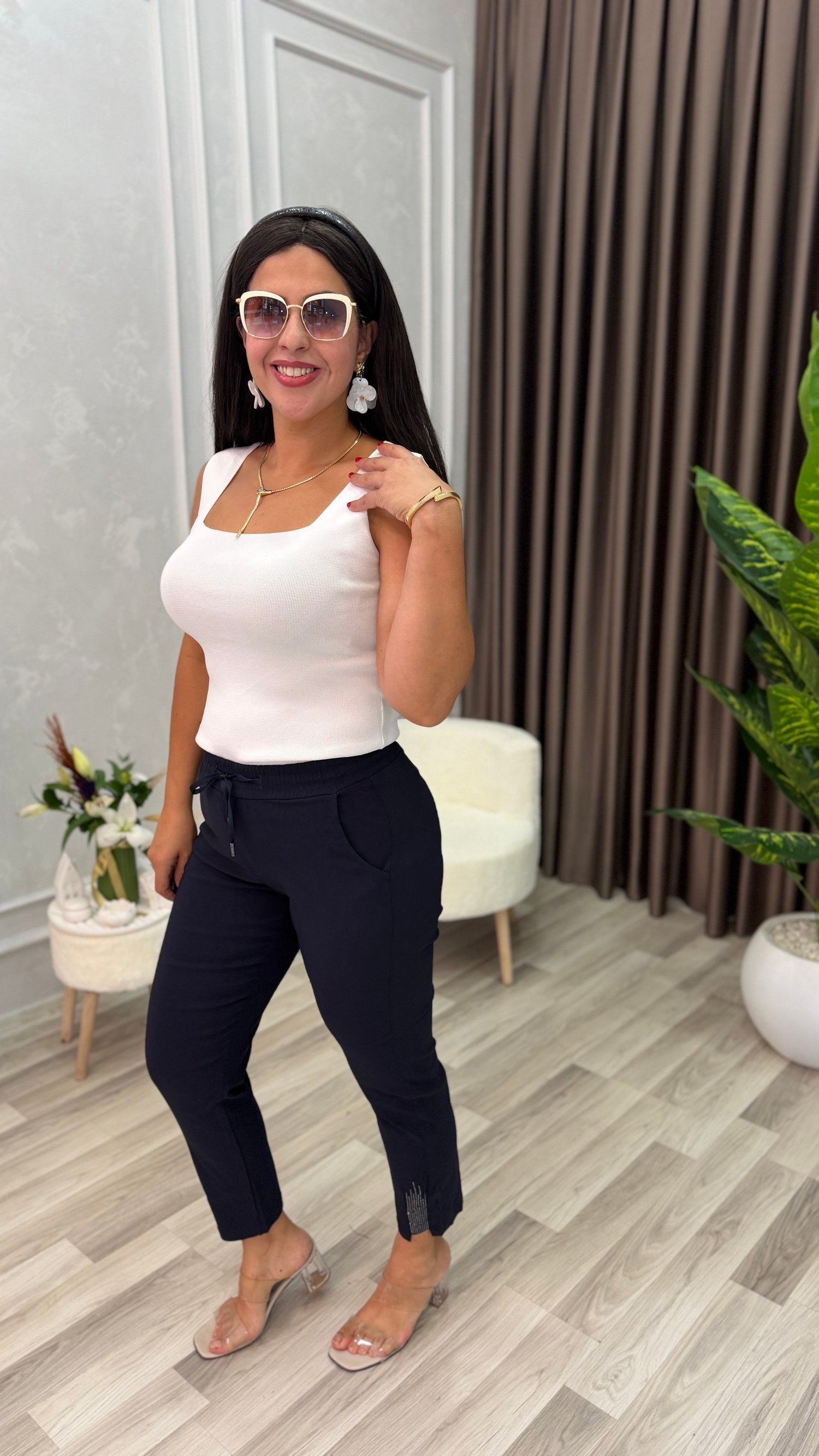 ELEGANCE STONE PREMIUM PANTOLON LACİVERT