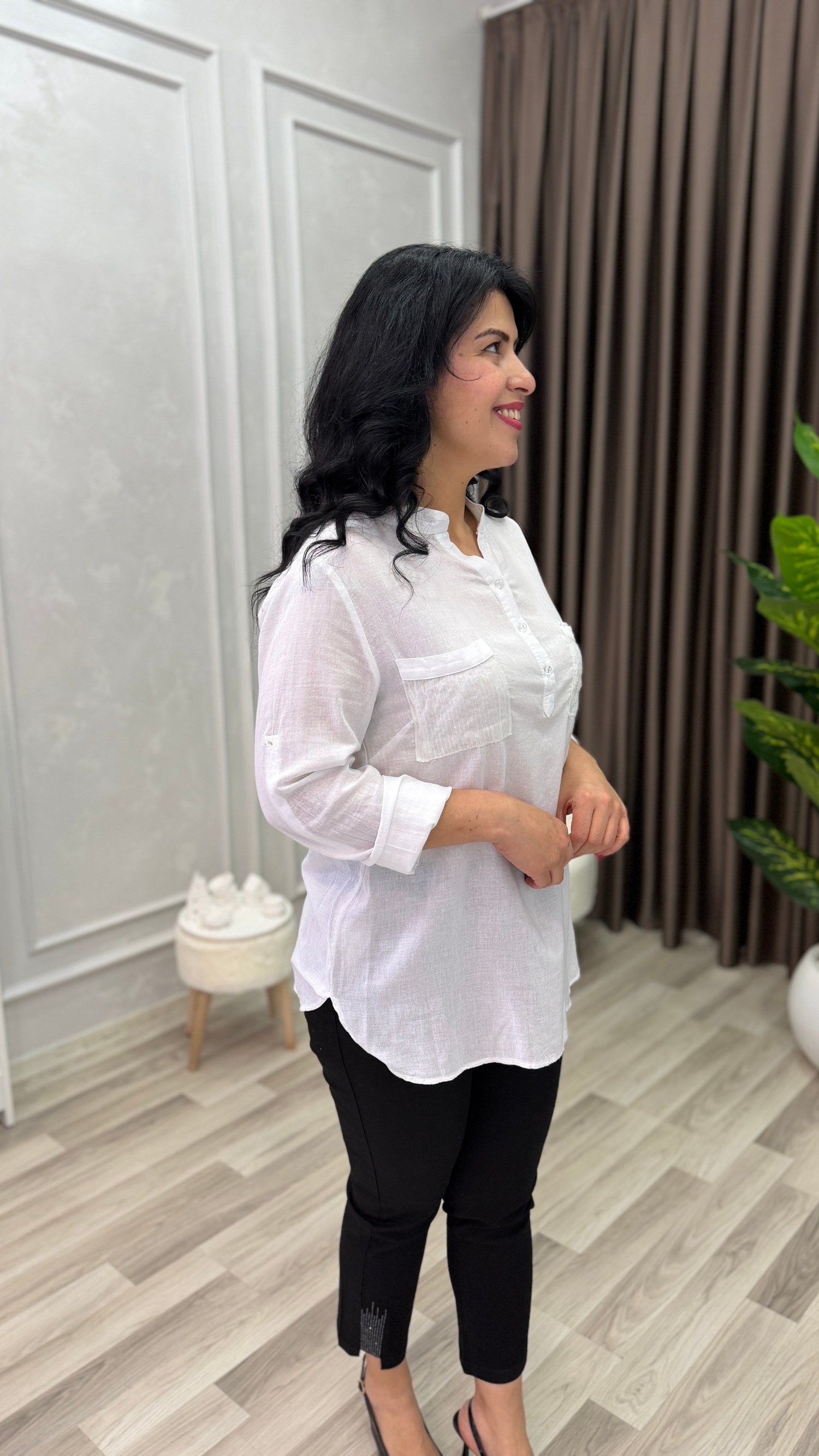 ELEGANZA COMFORT BLUZ BEYAZ