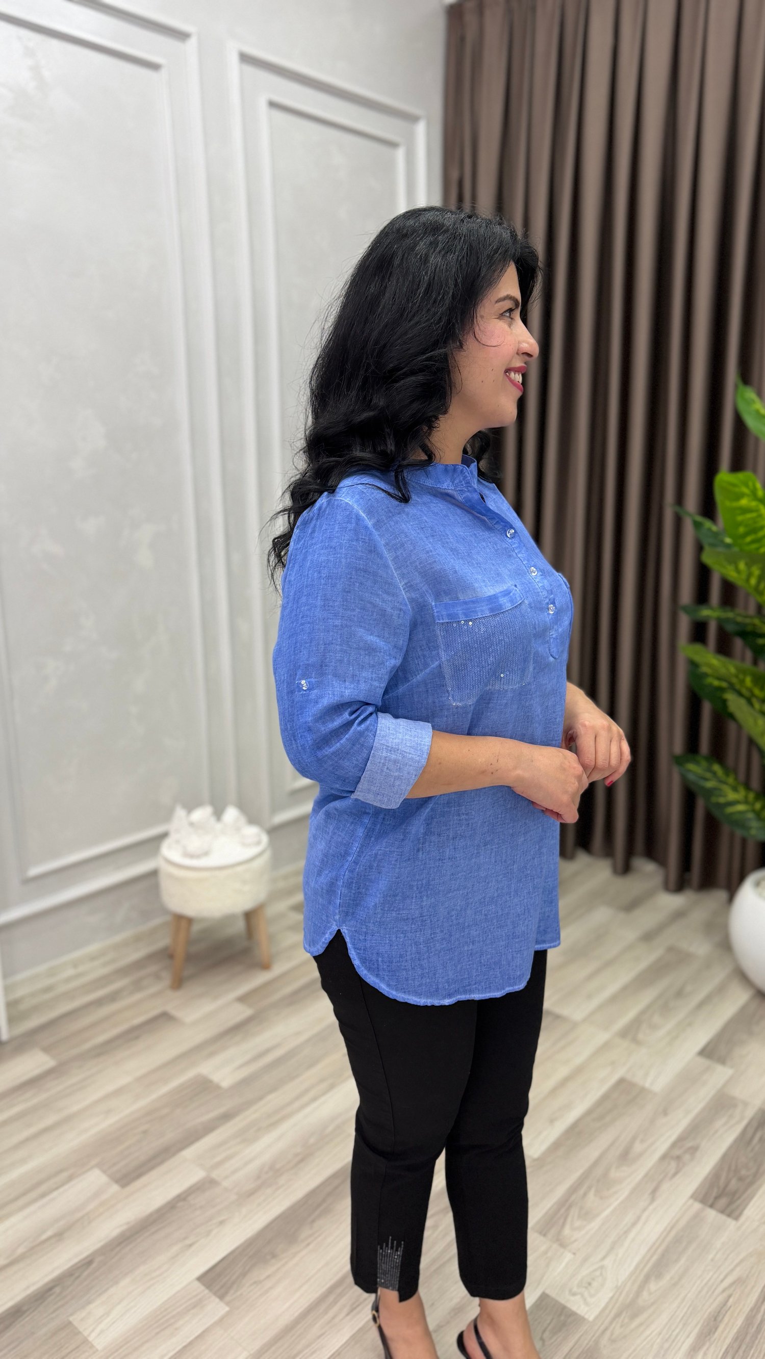 ELEGANZA COMFORT BLUZ MAVİ