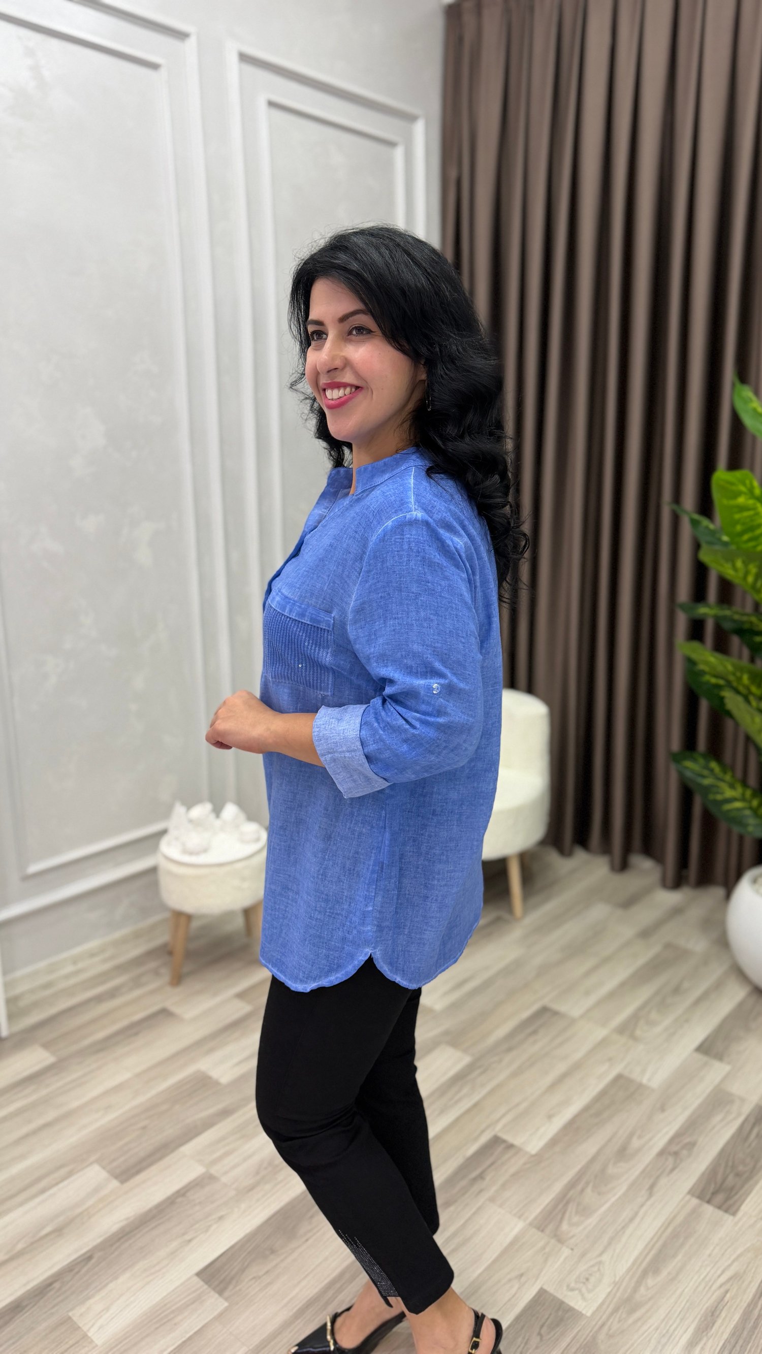 ELEGANZA COMFORT BLUZ MAVİ