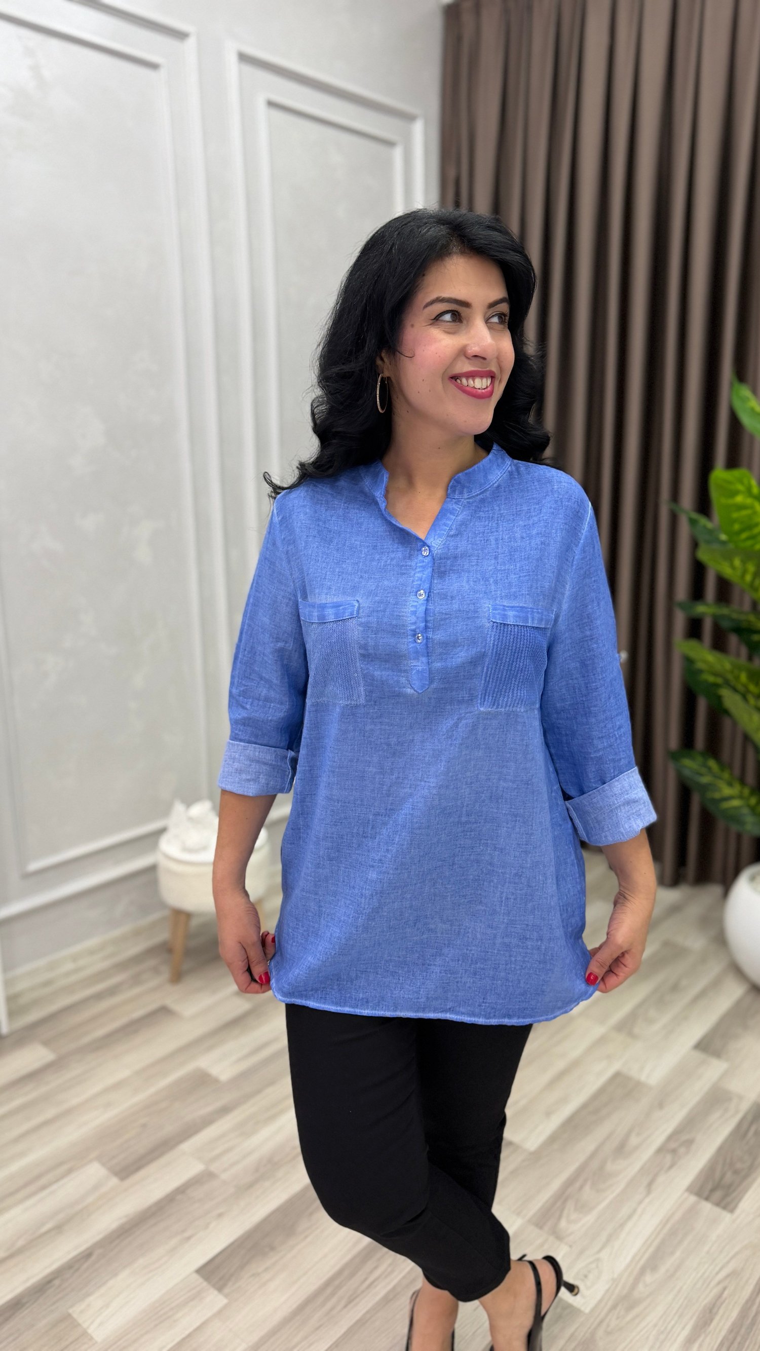 ELEGANZA COMFORT BLUZ MAVİ