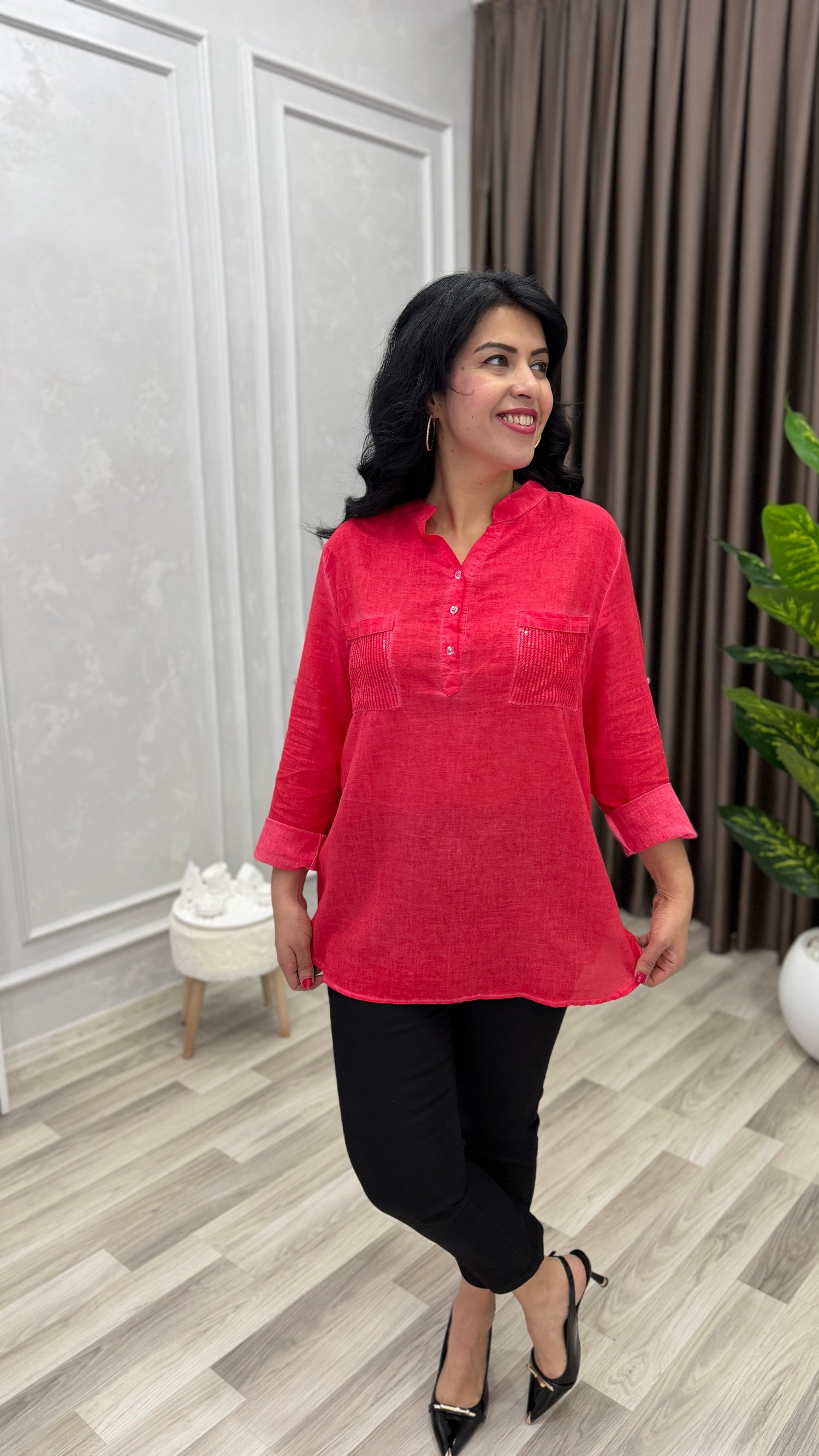 ELEGANZA COMFORT BLUZ NAR ÇİÇEĞİ