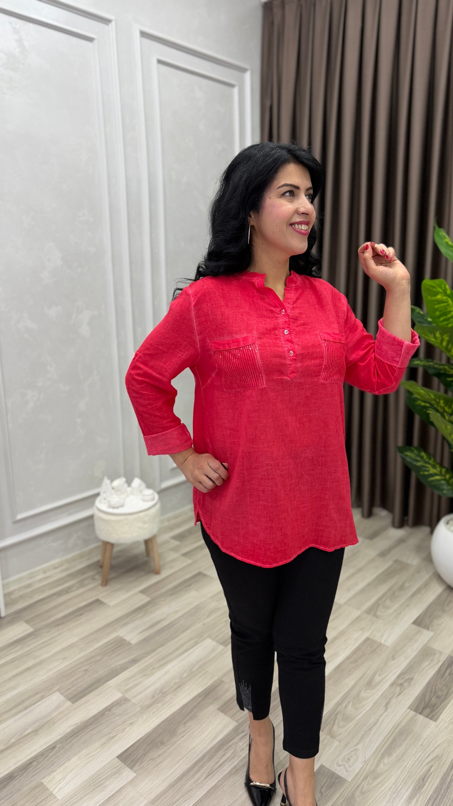 ELEGANZA COMFORT BLUZ NAR ÇİÇEĞİ