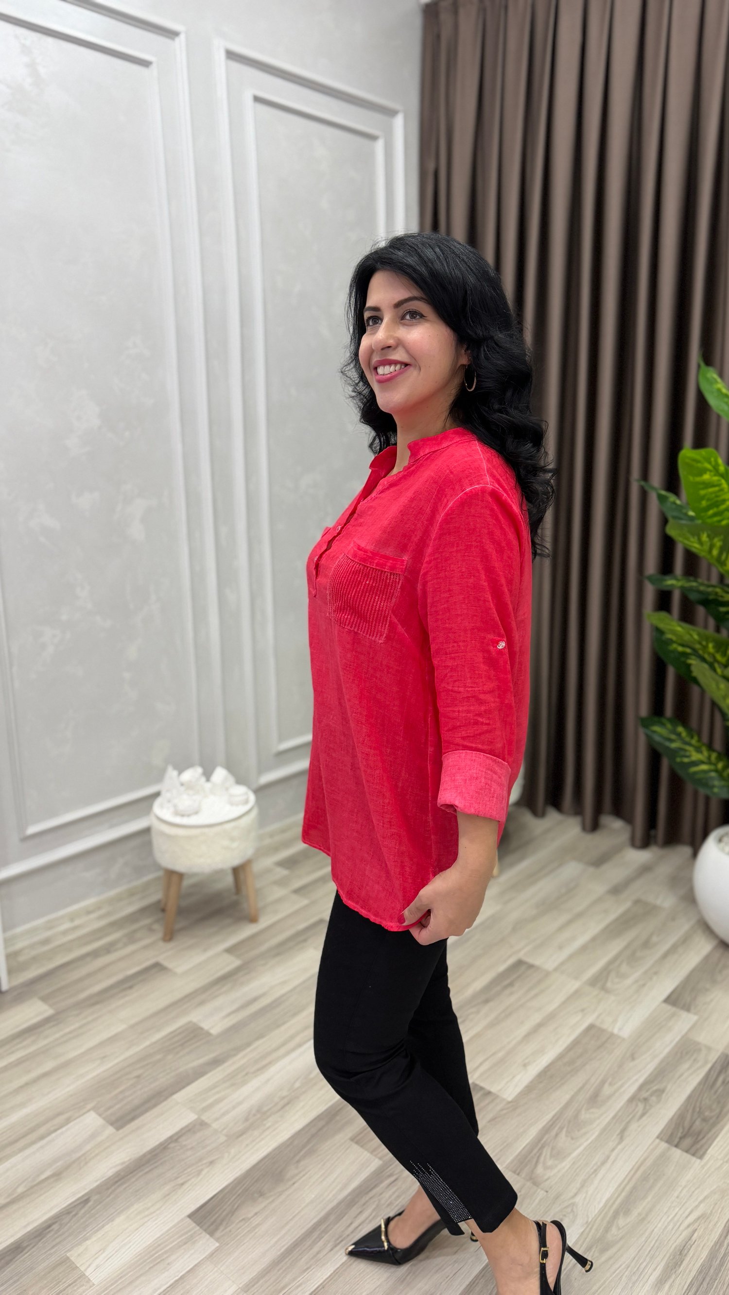 ELEGANZA COMFORT BLUZ NAR ÇİÇEĞİ