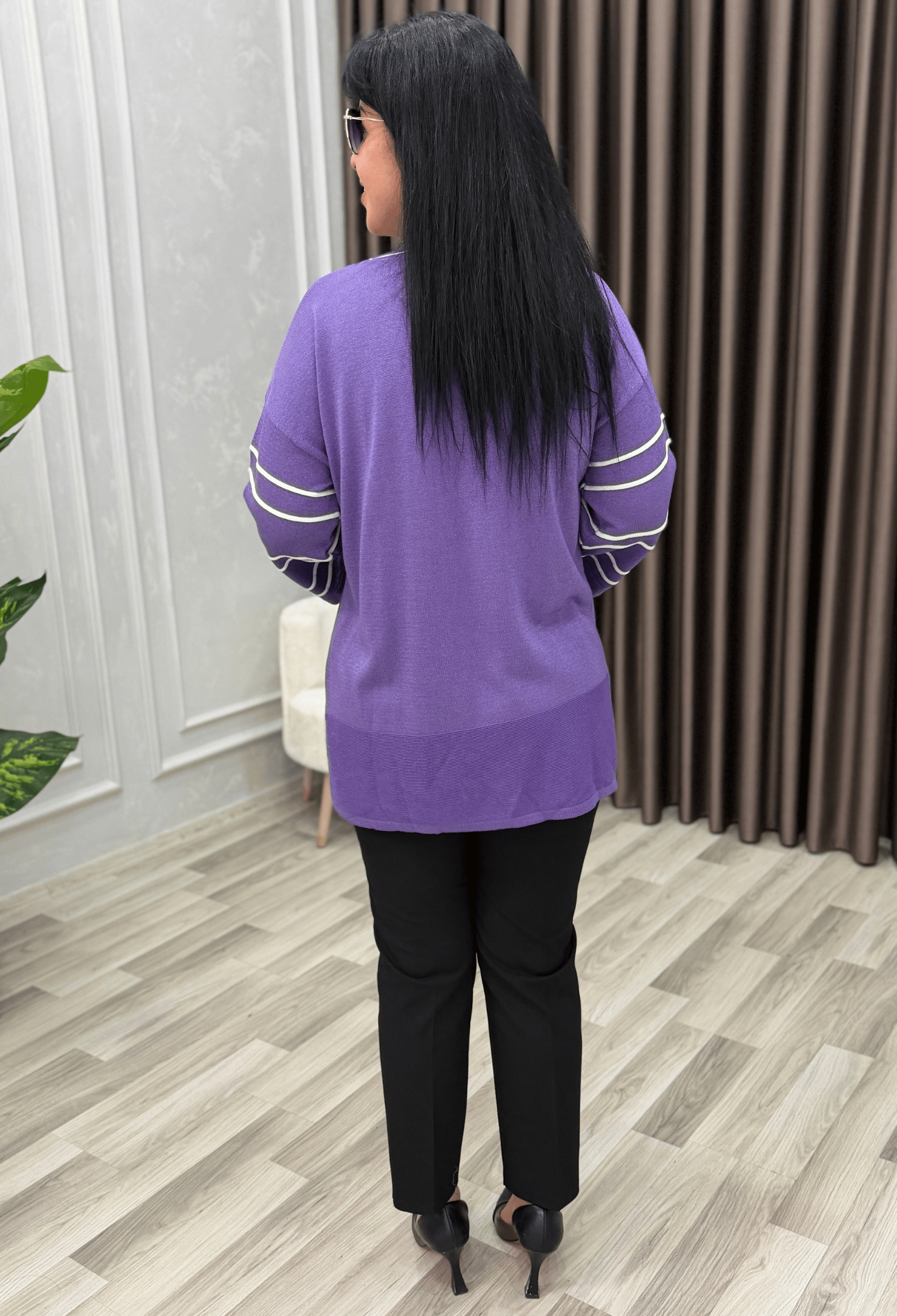 FLORA YIRTMAÇ KOL ELİT TRİKO BLUZ LİLA