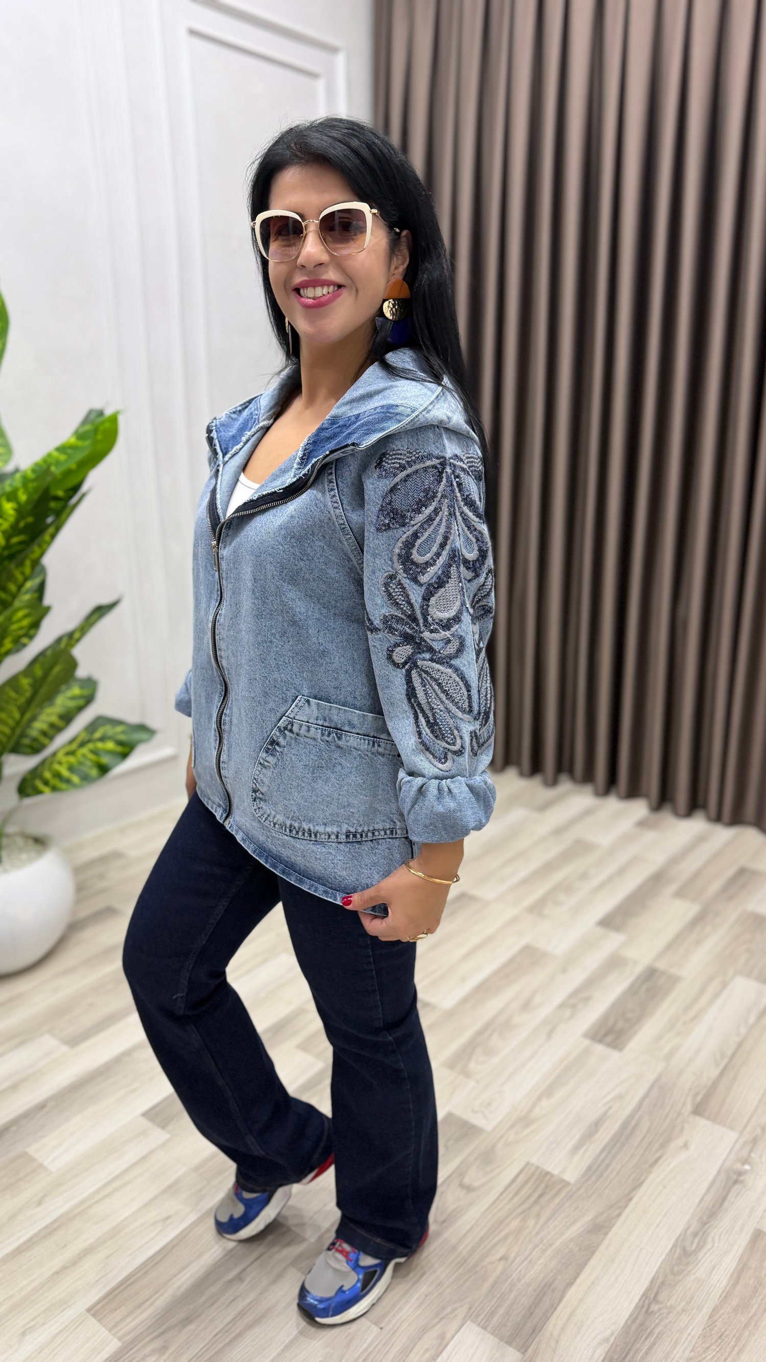GLAMOUR DENIM CEKET MAVİ