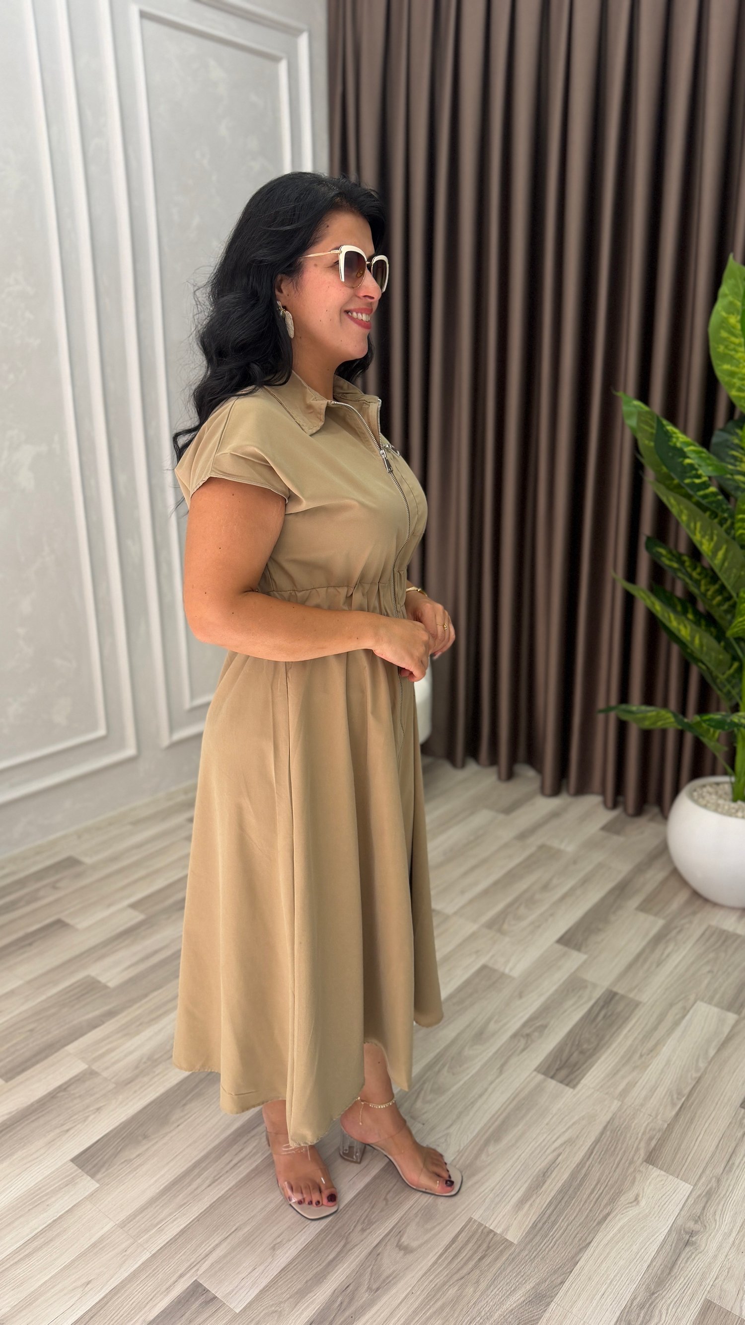 LAGUNA STYLE ELBİSE CAMEL
