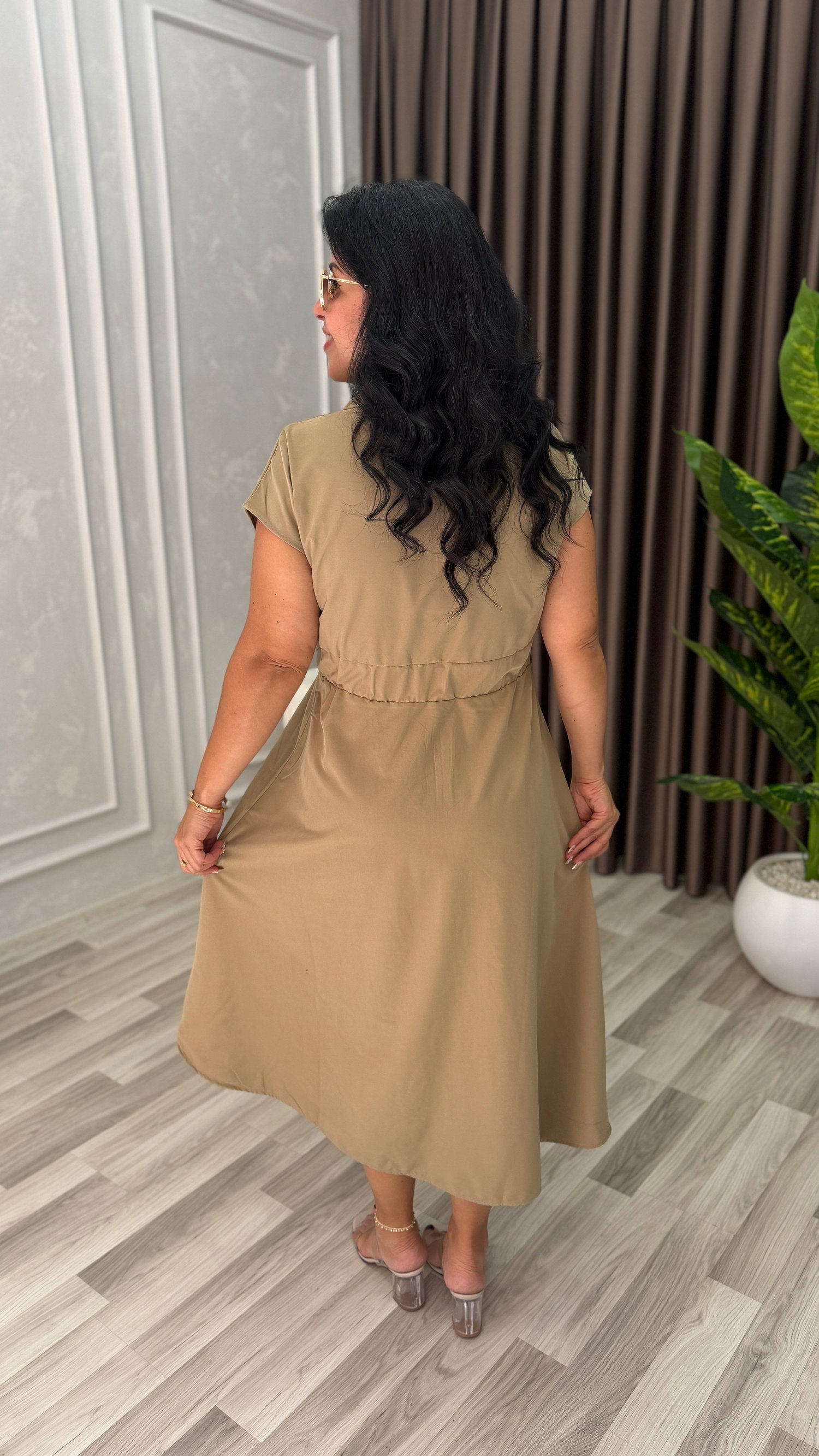 LAGUNA STYLE ELBİSE CAMEL