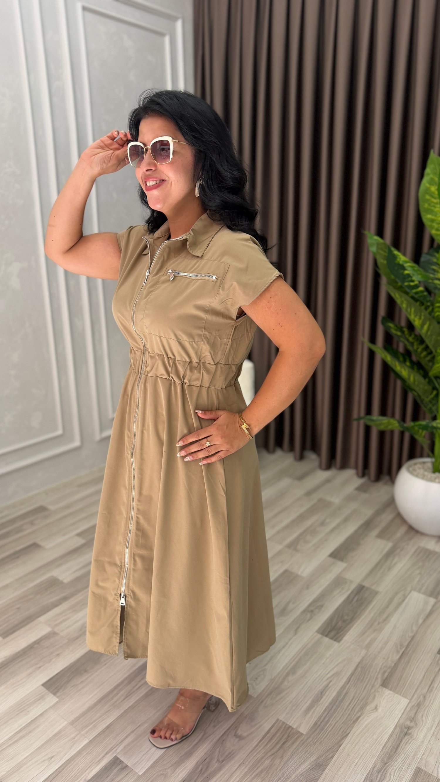LAGUNA STYLE ELBİSE CAMEL