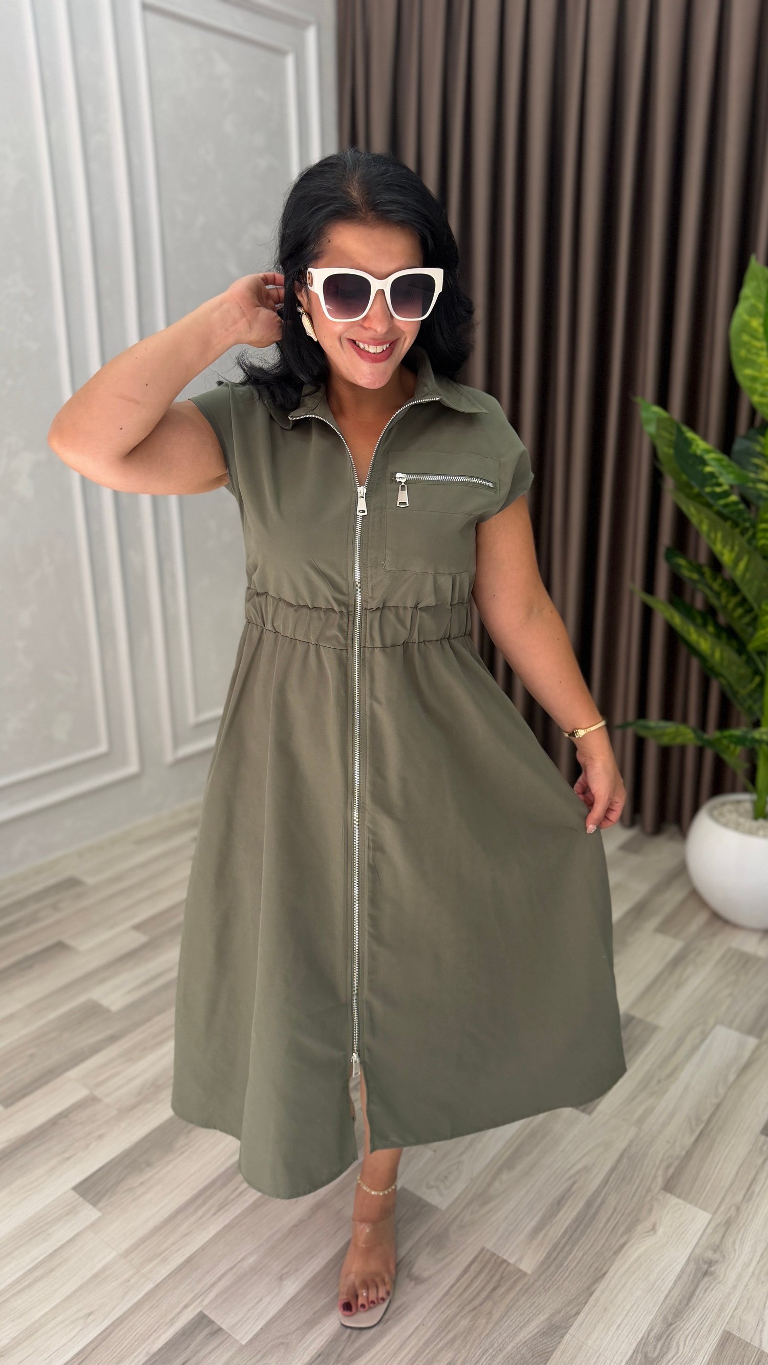 LAGUNA STYLE ELBİSE HAKİ YEŞİLİ