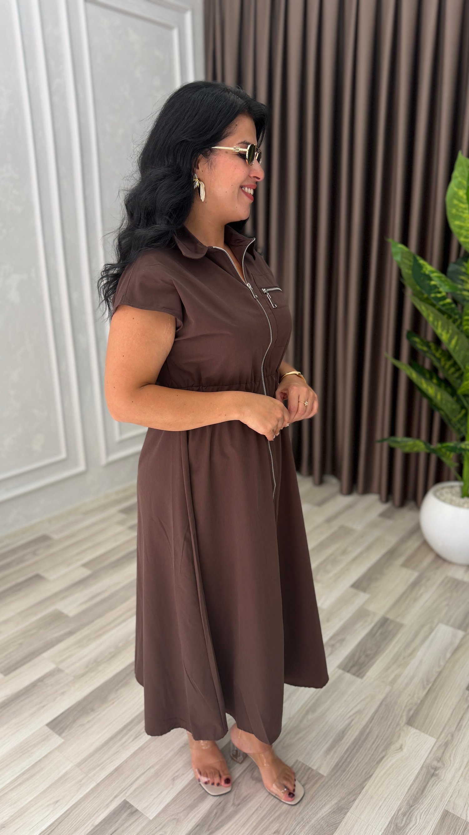 LAGUNA STYLE ELBİSE KAHVERENGİ