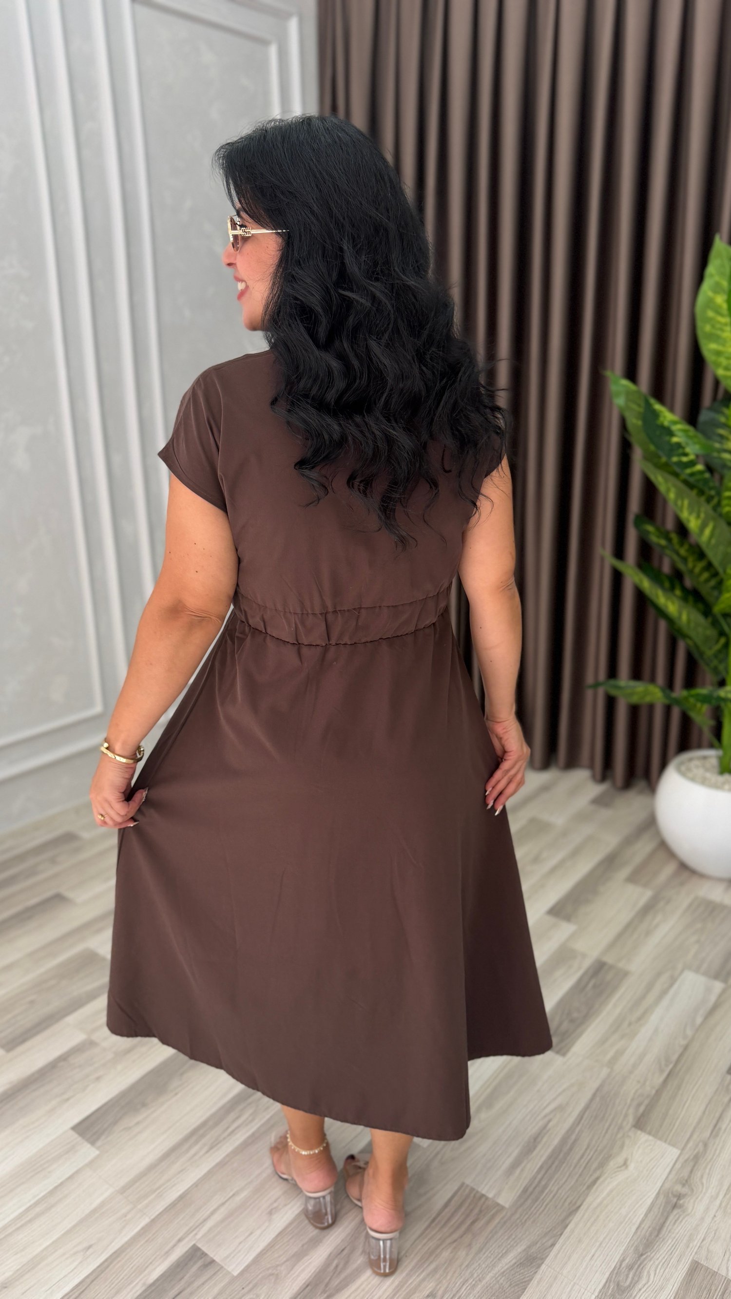 LAGUNA STYLE ELBİSE KAHVERENGİ