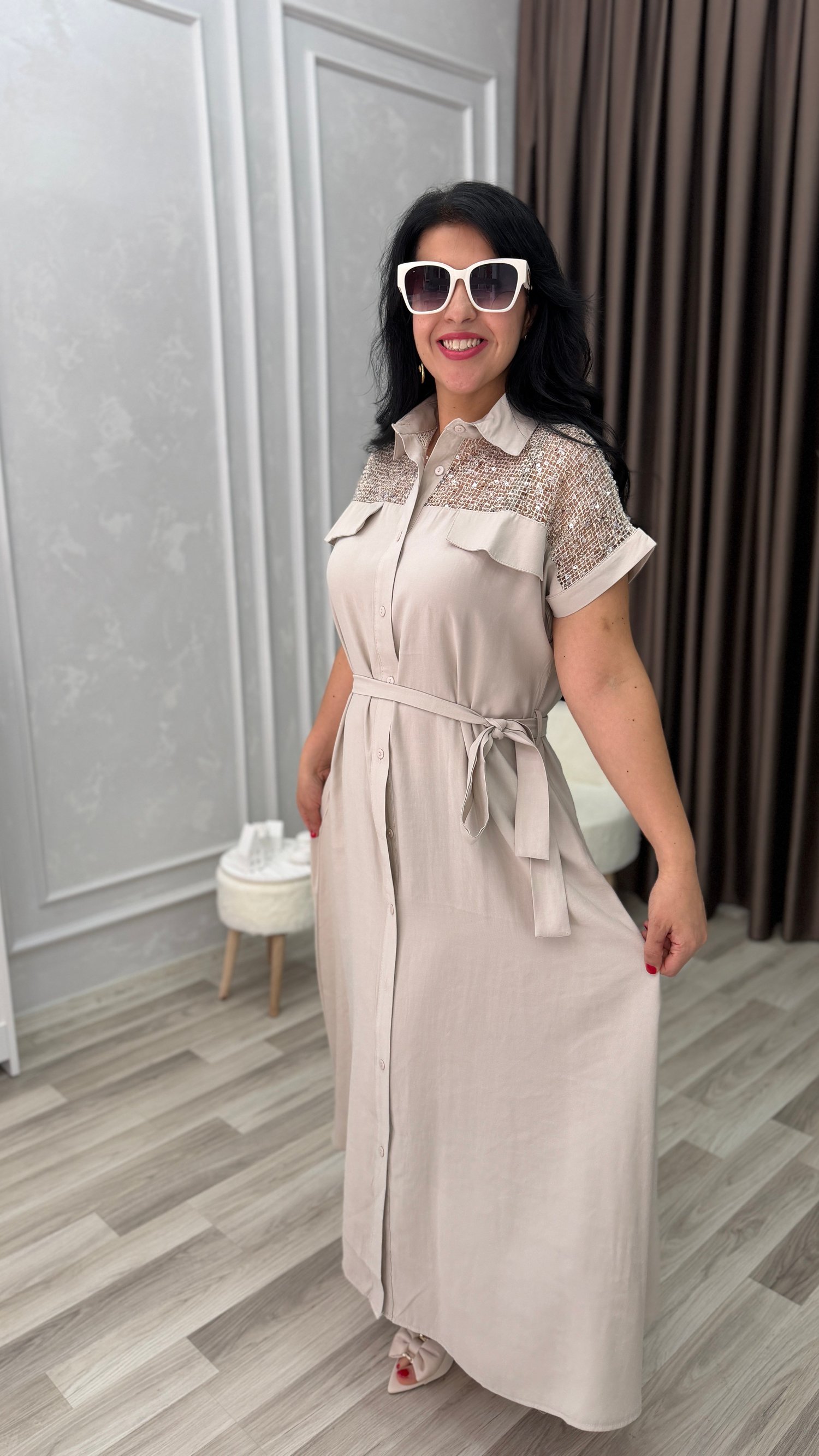LINA COMFORT ELBİSE KREM