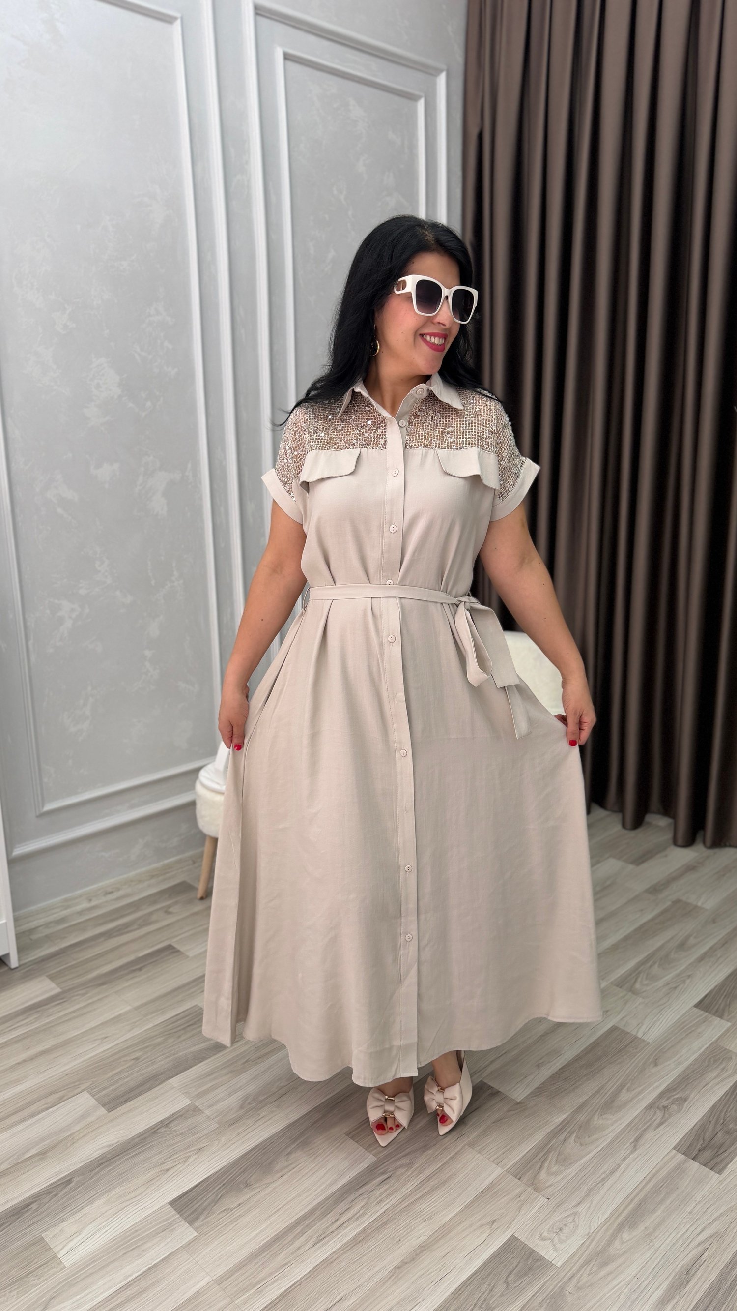 LINA COMFORT ELBİSE KREM