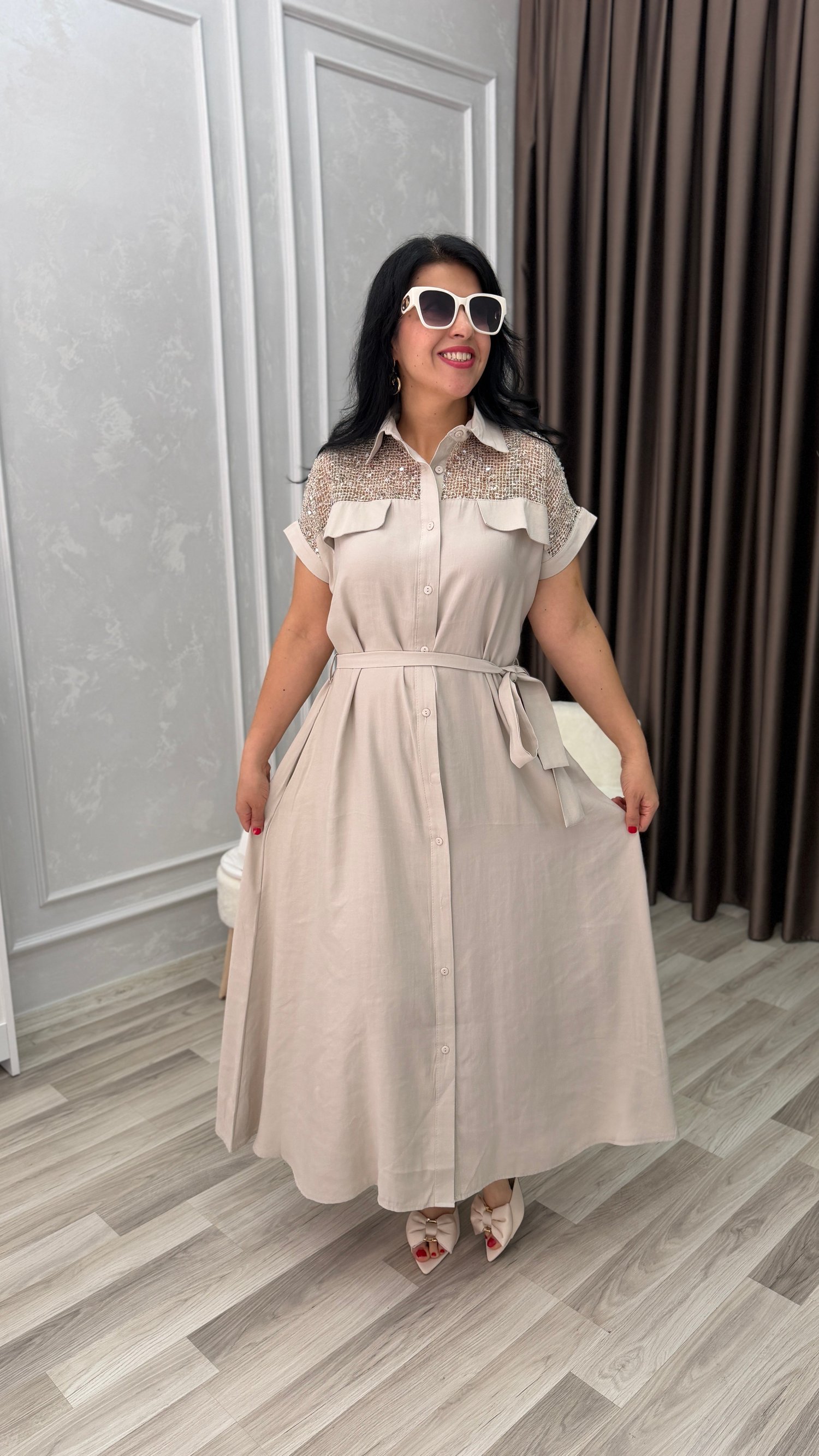 LINA COMFORT ELBİSE KREM