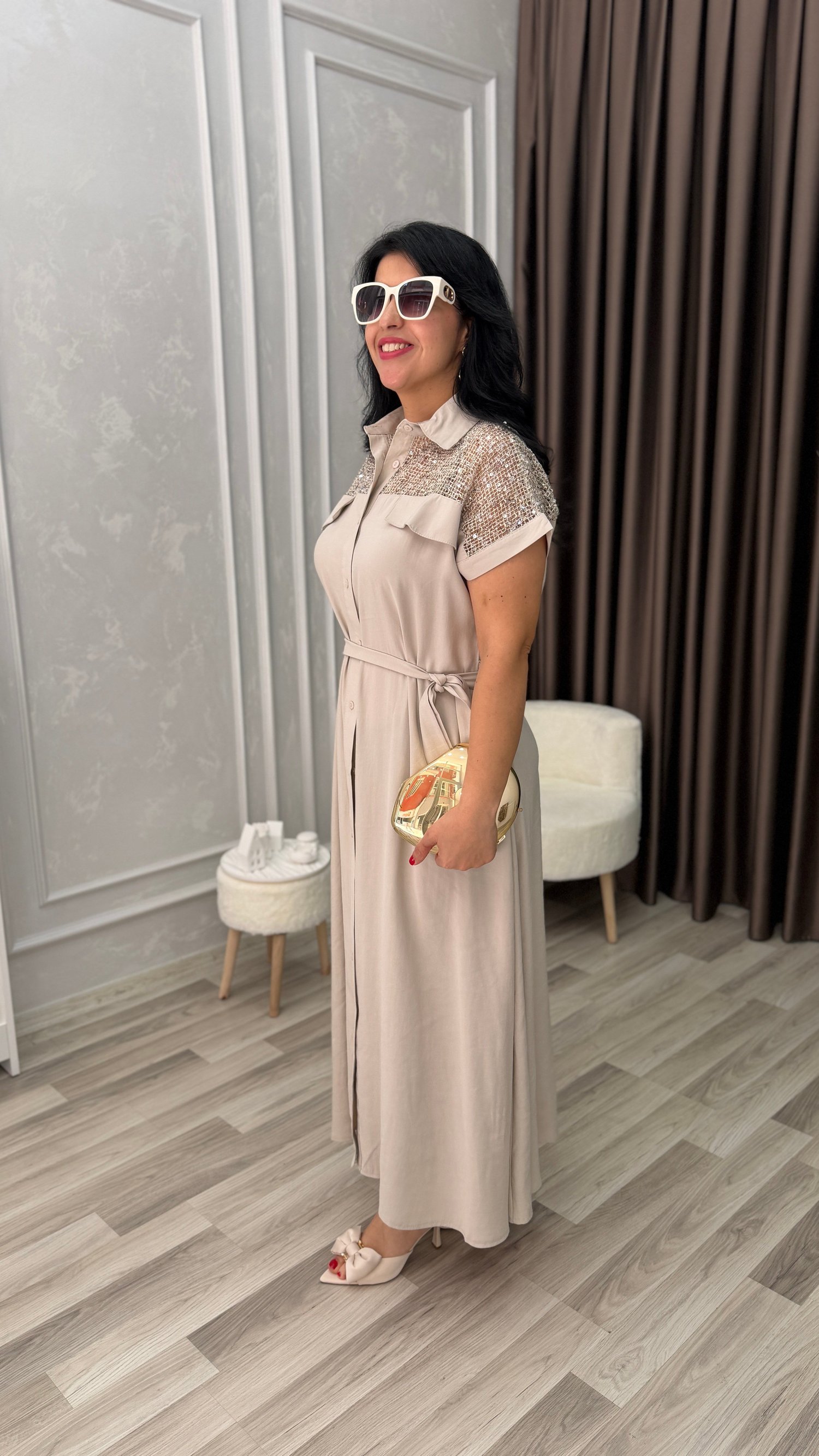 LINA COMFORT ELBİSE KREM