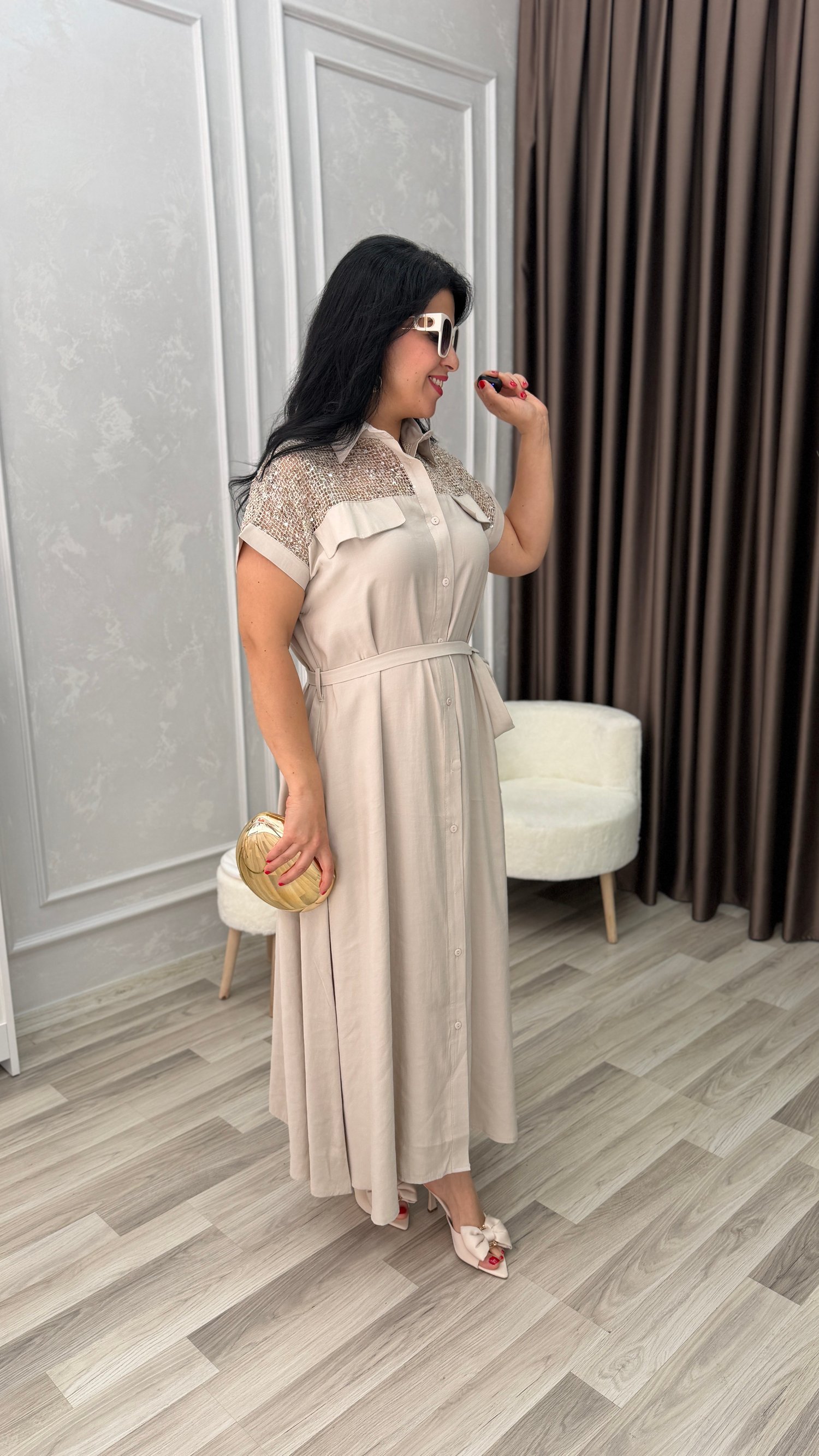 LINA COMFORT ELBİSE KREM